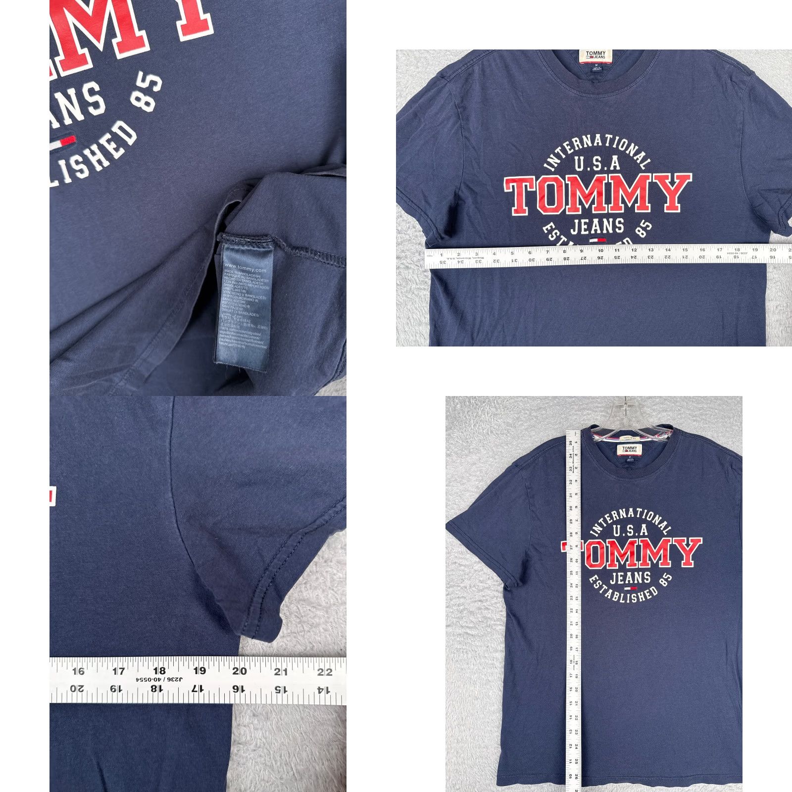 Tommy Hilfiger Tommy Hilfiger Jeans Shirt Adult Medium Blue Short Sleeve Crew Neck Cotton Logo Size US M / EU 48-50 / 2 - 8 Thumbnail