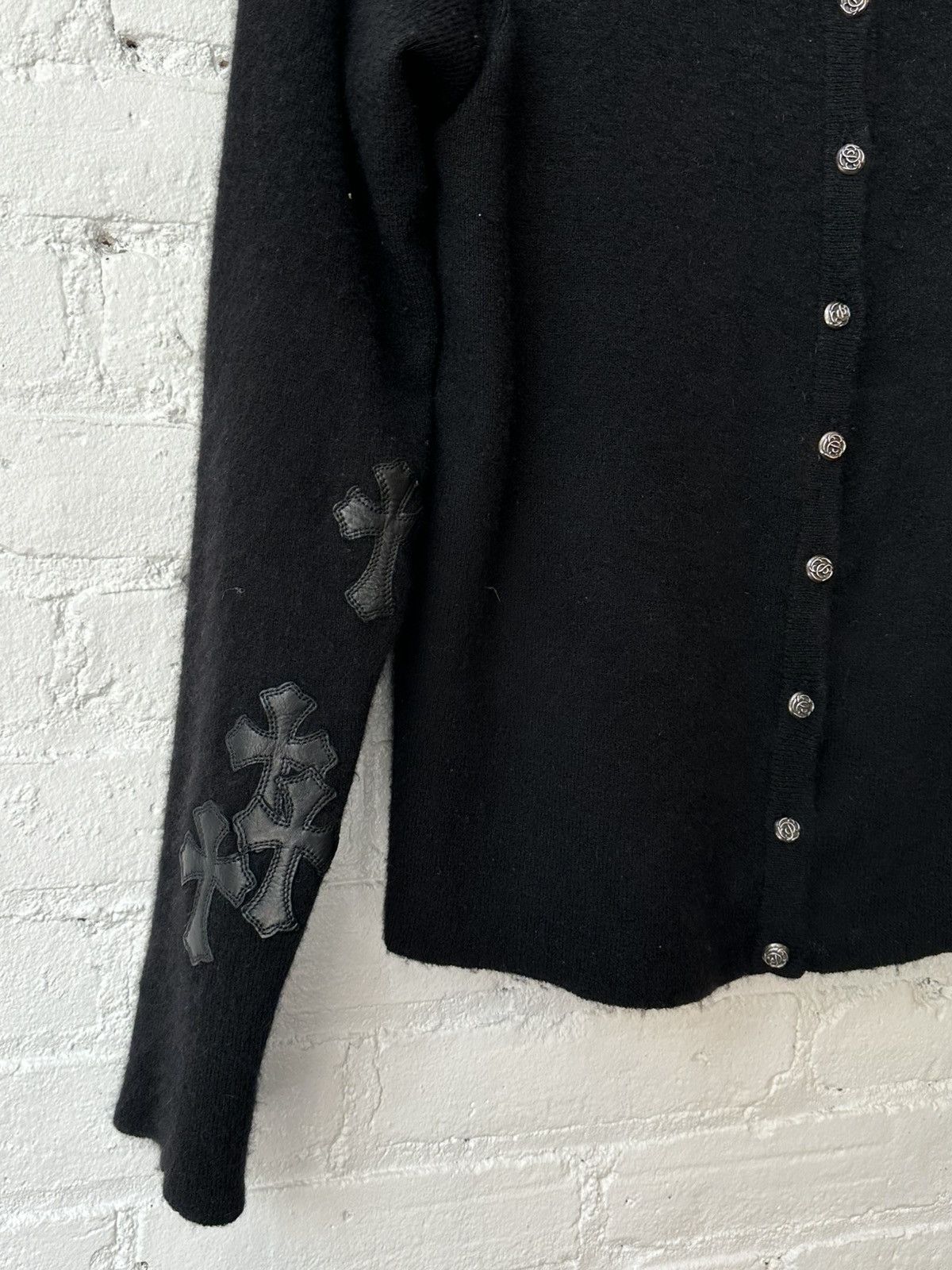 CHROME HEARTS CASHMERE PATCHED SWEATER