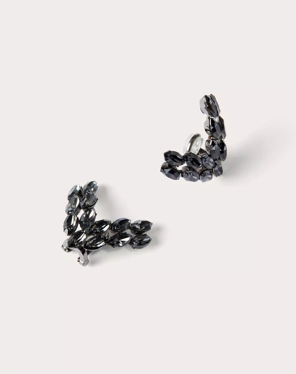 Valentino oc11z0725 Size:OS/ Crystal Earrings in Black/Silver Size ONE SIZE - 4 Thumbnail
