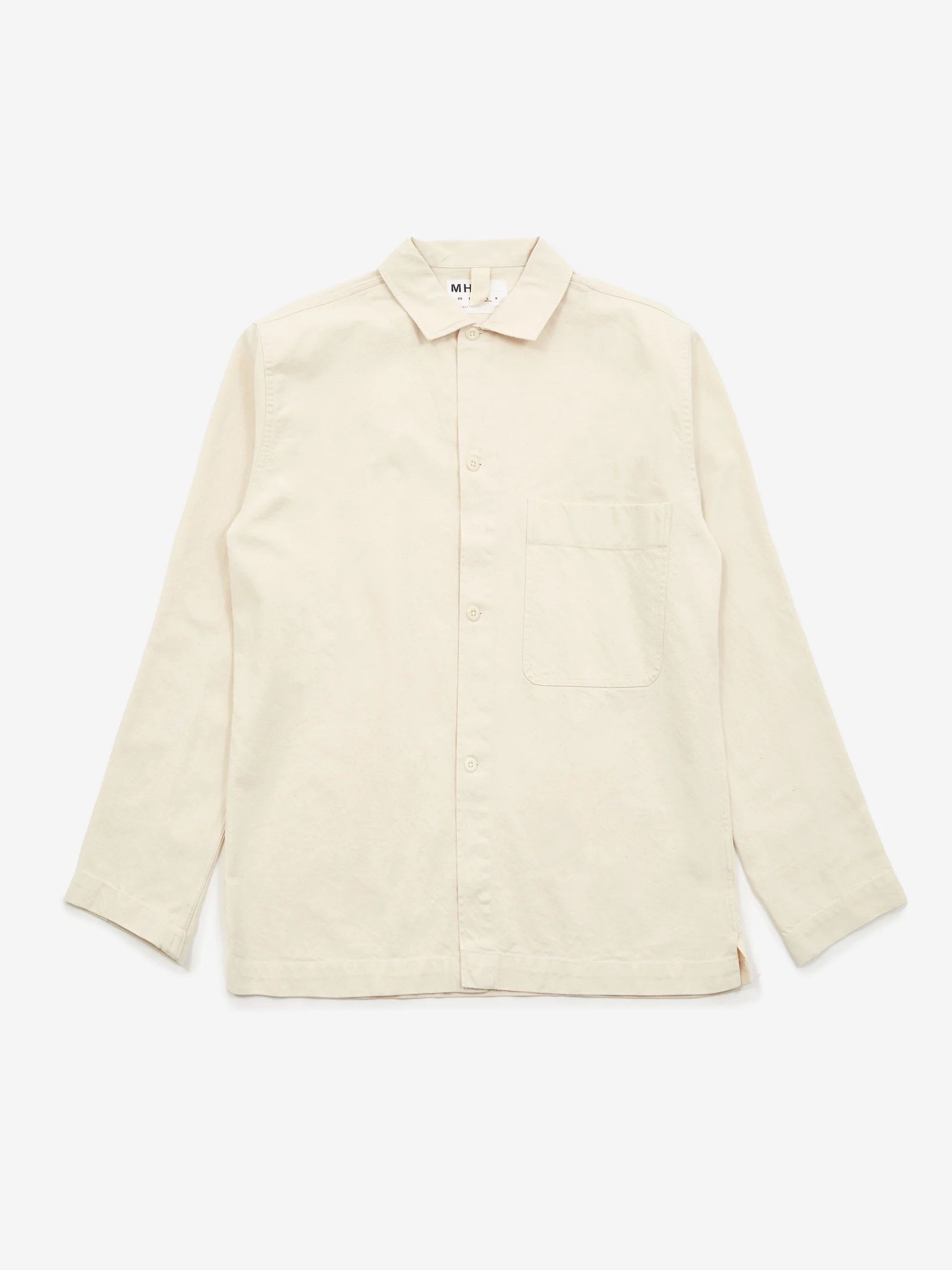 image of Margaret Howell Utility Longsleeve Shirt in Off White, Men's (Size Medium)