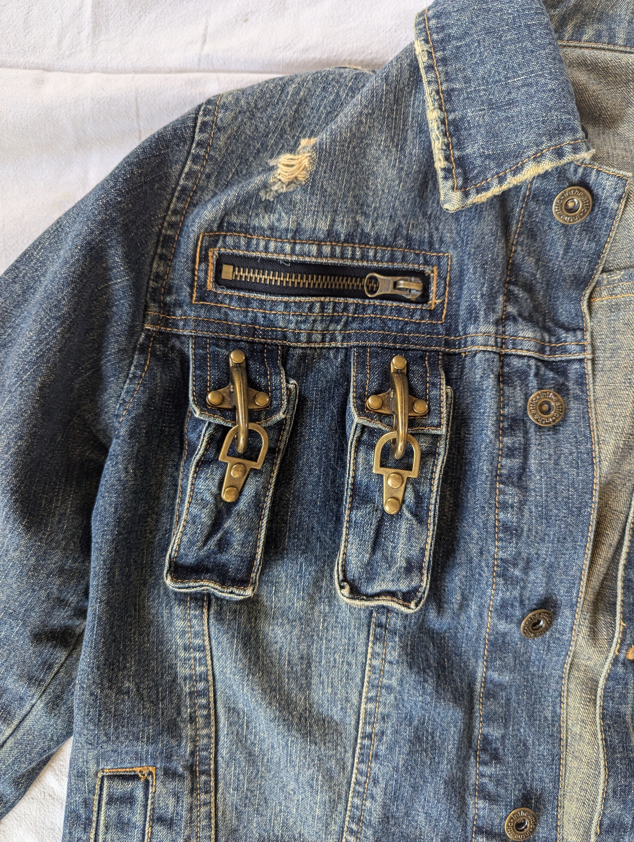 Other InTheAttic distressed cigarette holder denim jacket Size US L / EU 52-54 / 3 - 5 Thumbnail