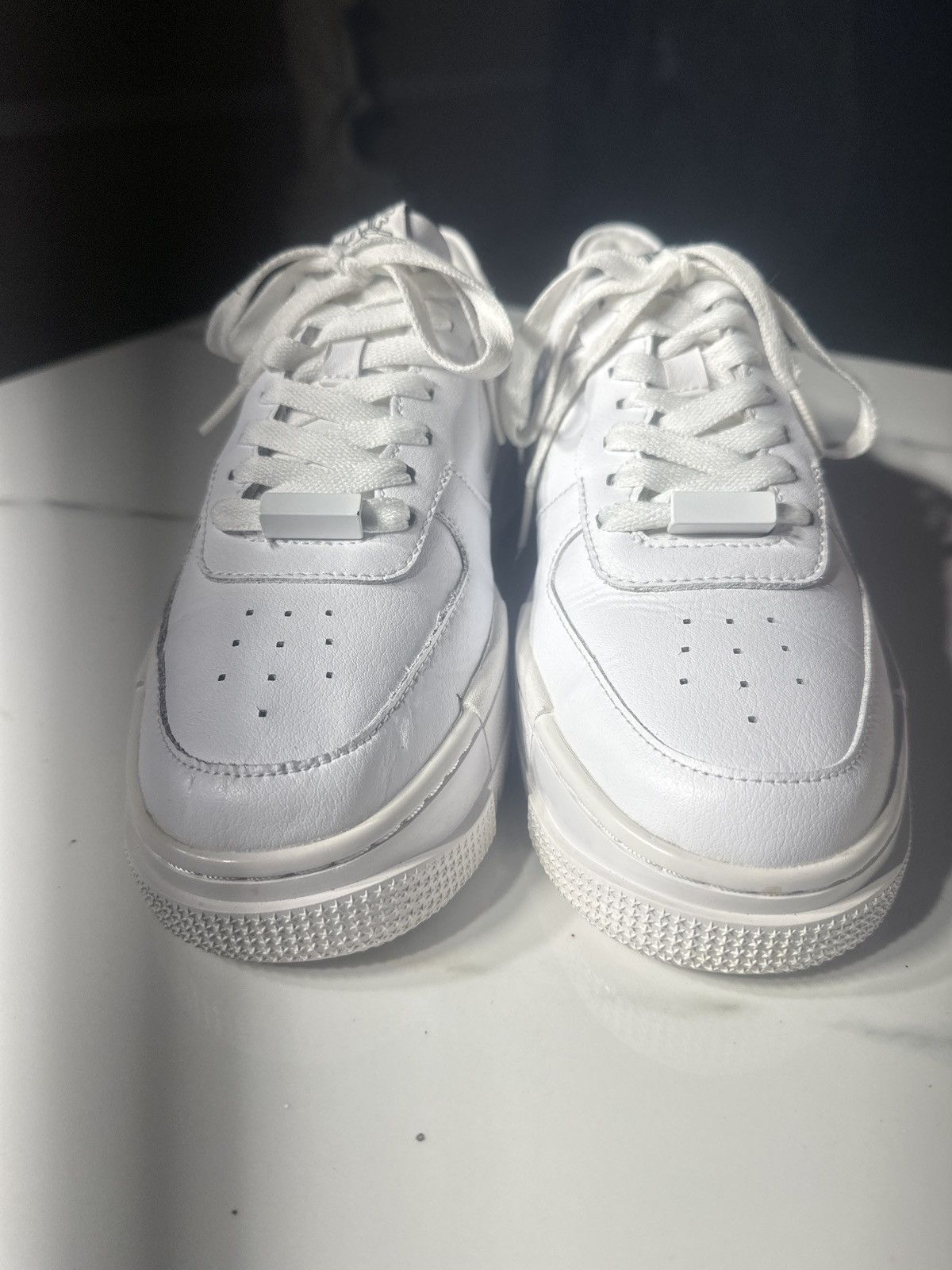 Nike Nike Air Force 1 Low Pixel Triple White Shoes Size US 7 / IT 37 - 3 Thumbnail