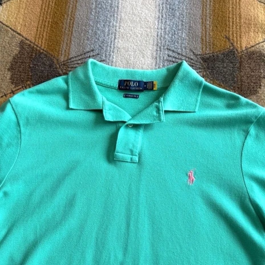 Polo Ralph Lauren Polo Ralph Lauren Classic Fit Polo Shirt Men’s M Aqua Embroidered Size US M / EU 48-50 / 2 - 2 Thumbnail