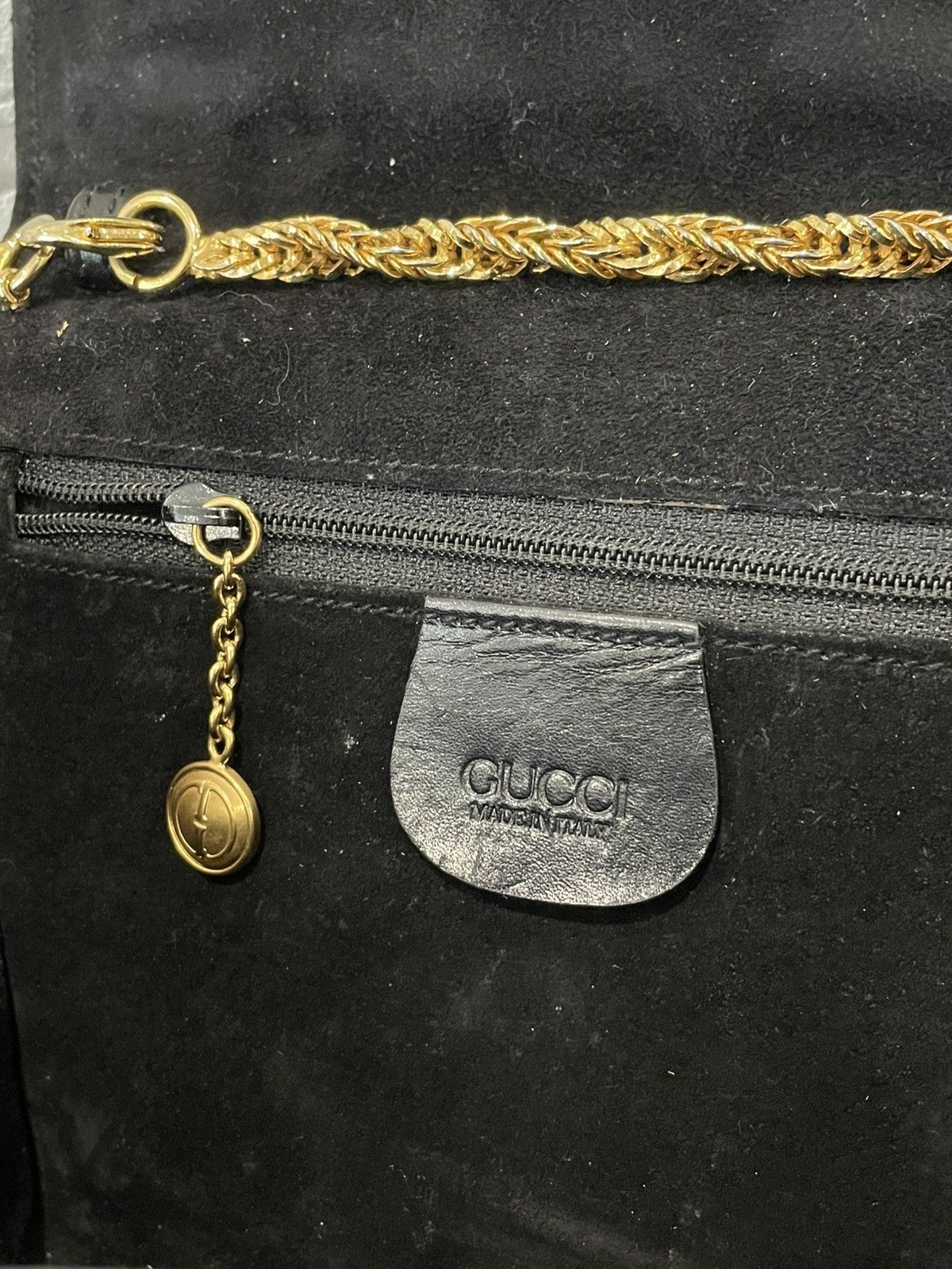 Gucci Gucci Shoulder Bag Small Dark Blue Leather Size ONE SIZE - 8 Thumbnail