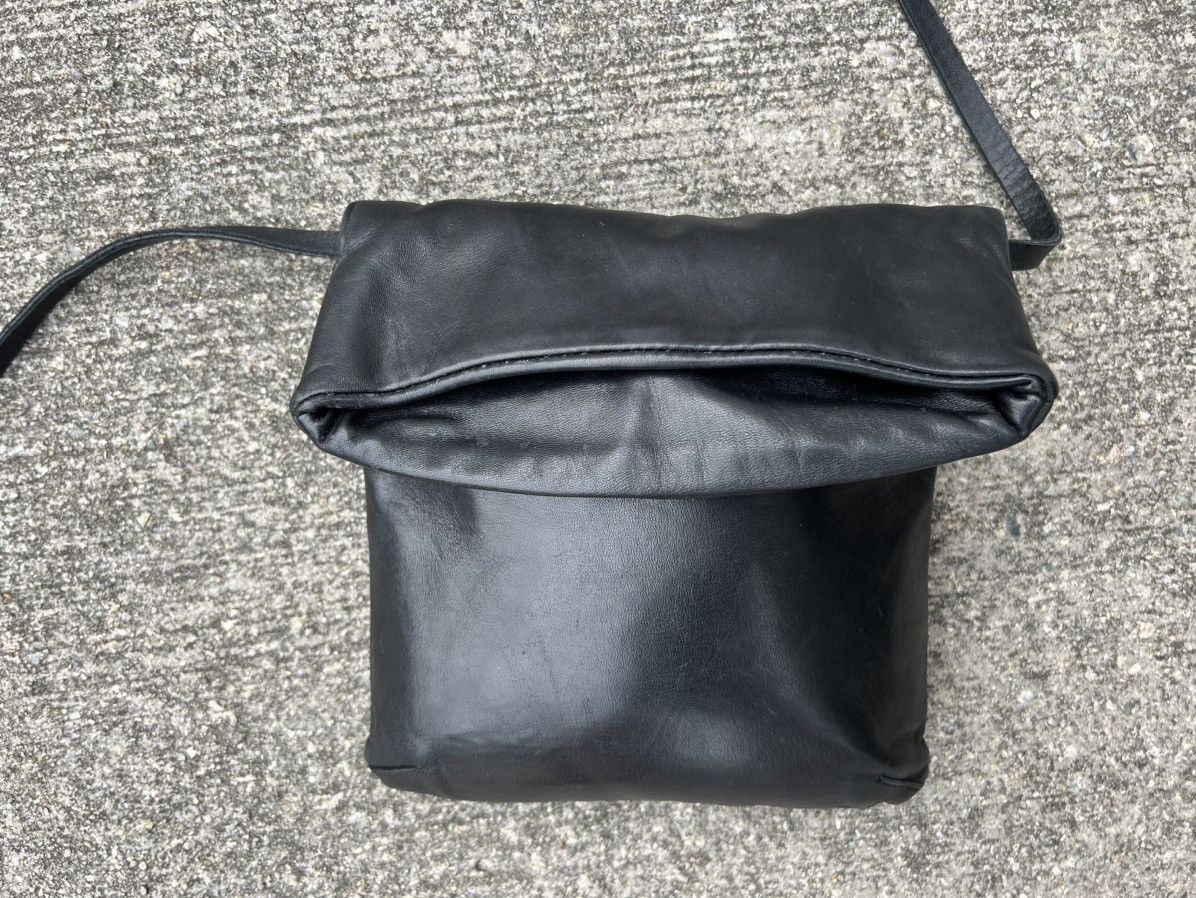 Leather Tsumori Chisato Japan Patina Black Leather Carry Bag Size ONE SIZE - 8 Thumbnail