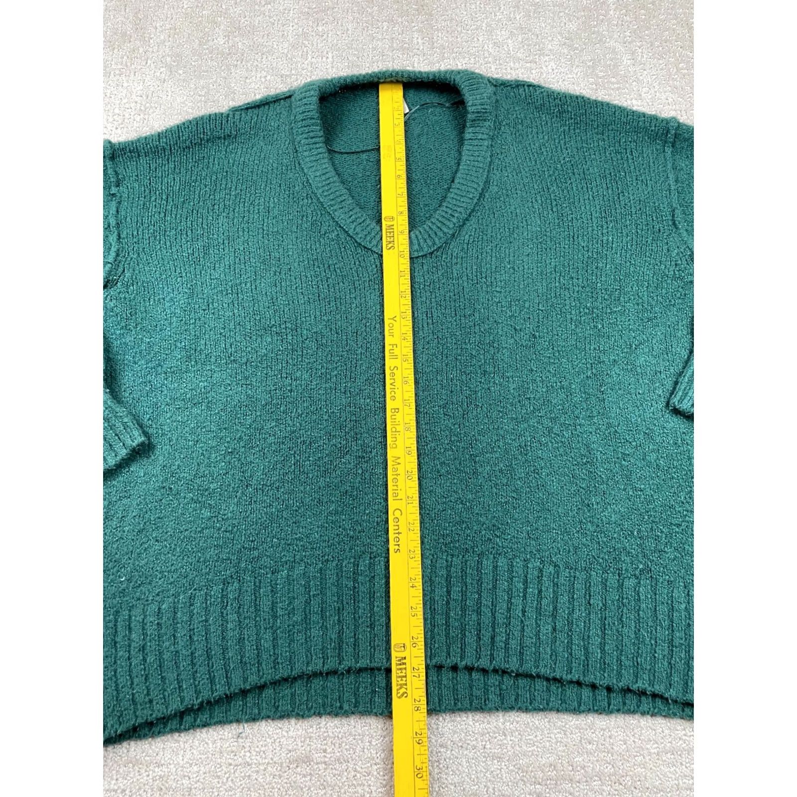 Free People Free People Sweater Womens Size XS Green Broookside Oversized Tunic Pullover Size XS / US 0-2 / IT 36-38 - 2 Thumbnail