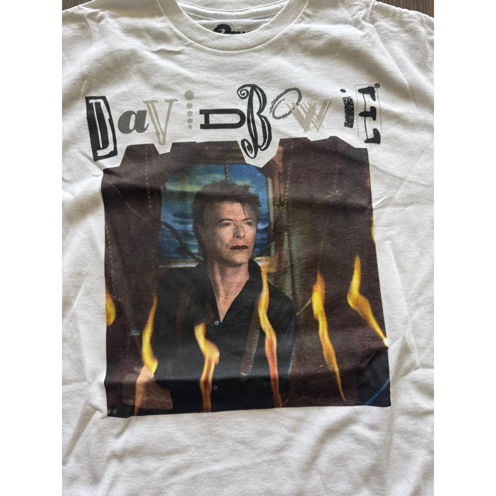 Other David Bowie Flame Graphic Tee White NWT Medium Size US M / EU 48-50 / 2 - 2 Thumbnail