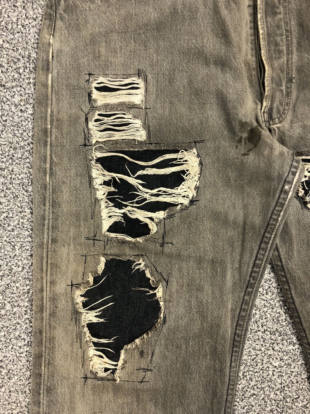 Japanese Brand × Levi's × Vintage Vintage Levis 511 Distressed Patches Kurt Cobain Style Jeans Size US 34 / EU 50 - 5 Thumbnail