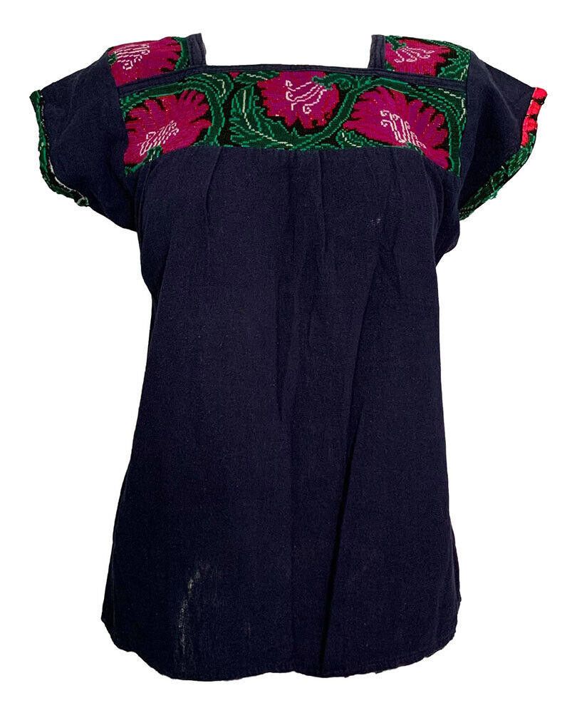 Designer Pre Owned Marine Blue Hand Made Embroidered Blouse L Size L / US 10 / IT 46 - 1 Thumbnail