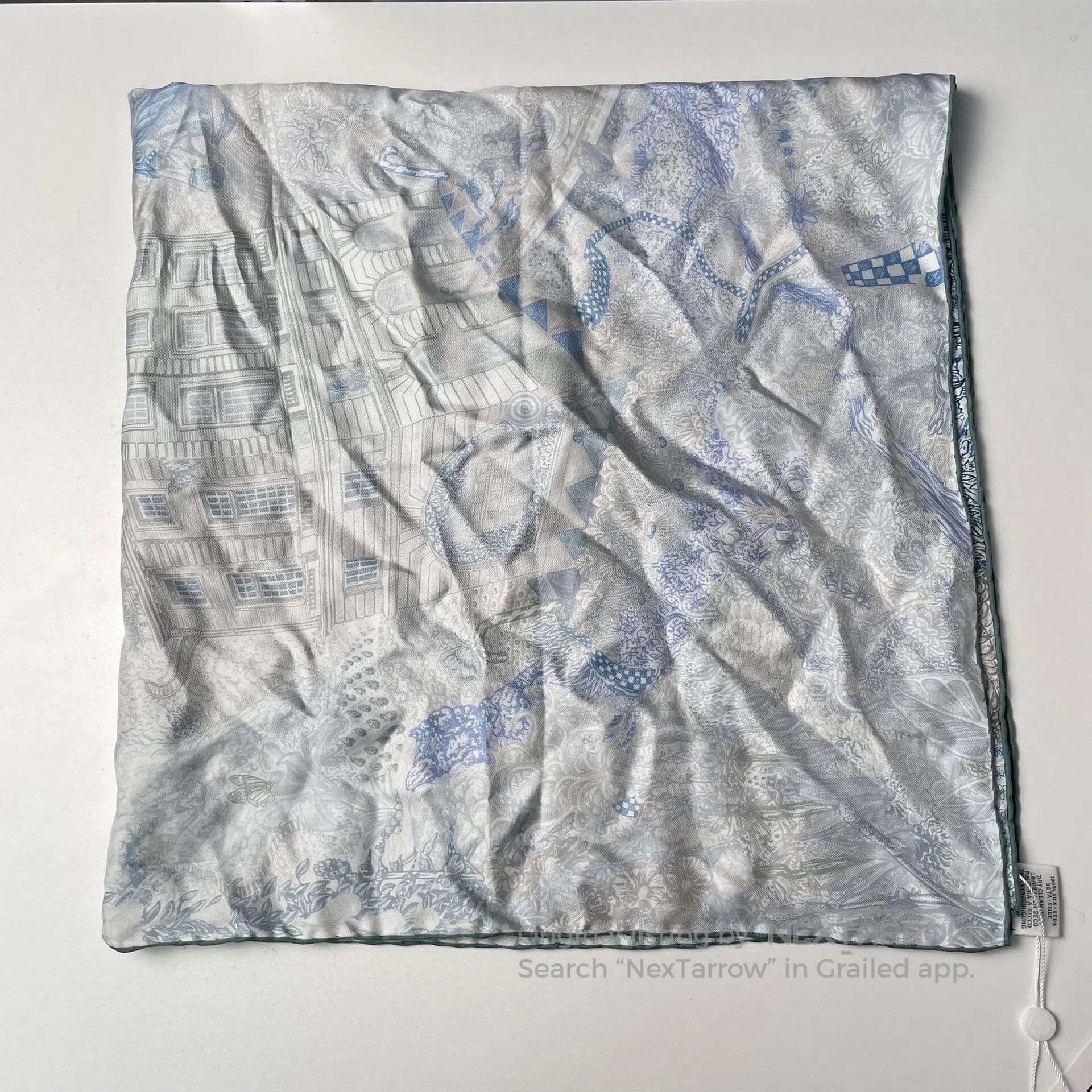 Hermes Hermes Silk Scarf 'Dreaming of Fortune' 100% Mulberry Silk Size ONE SIZE - 4 Thumbnail
