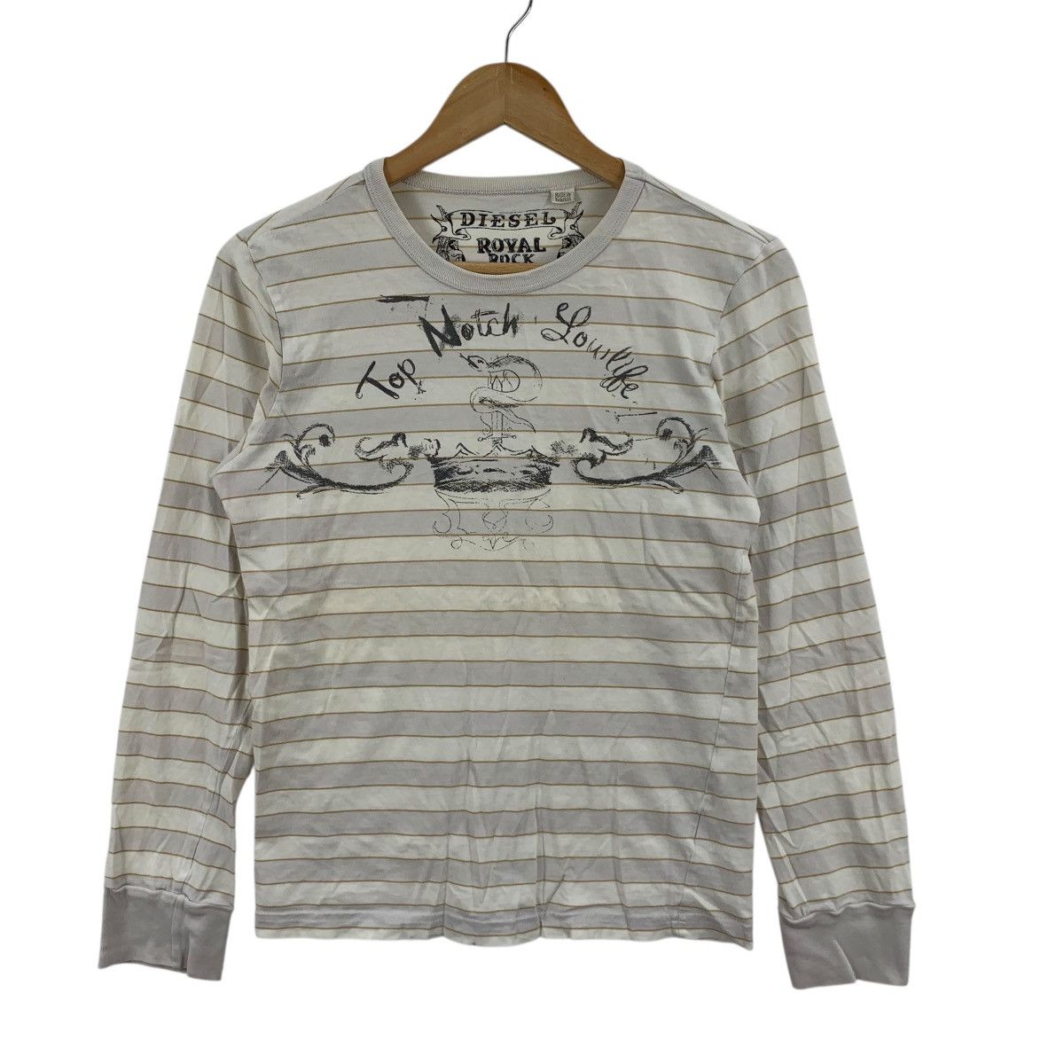 Diesel DIESEL ITALY Royal Rock Top Notch Lowlife Striped Tee Shirt Size S / US 4 / IT 40 - 4 Thumbnail