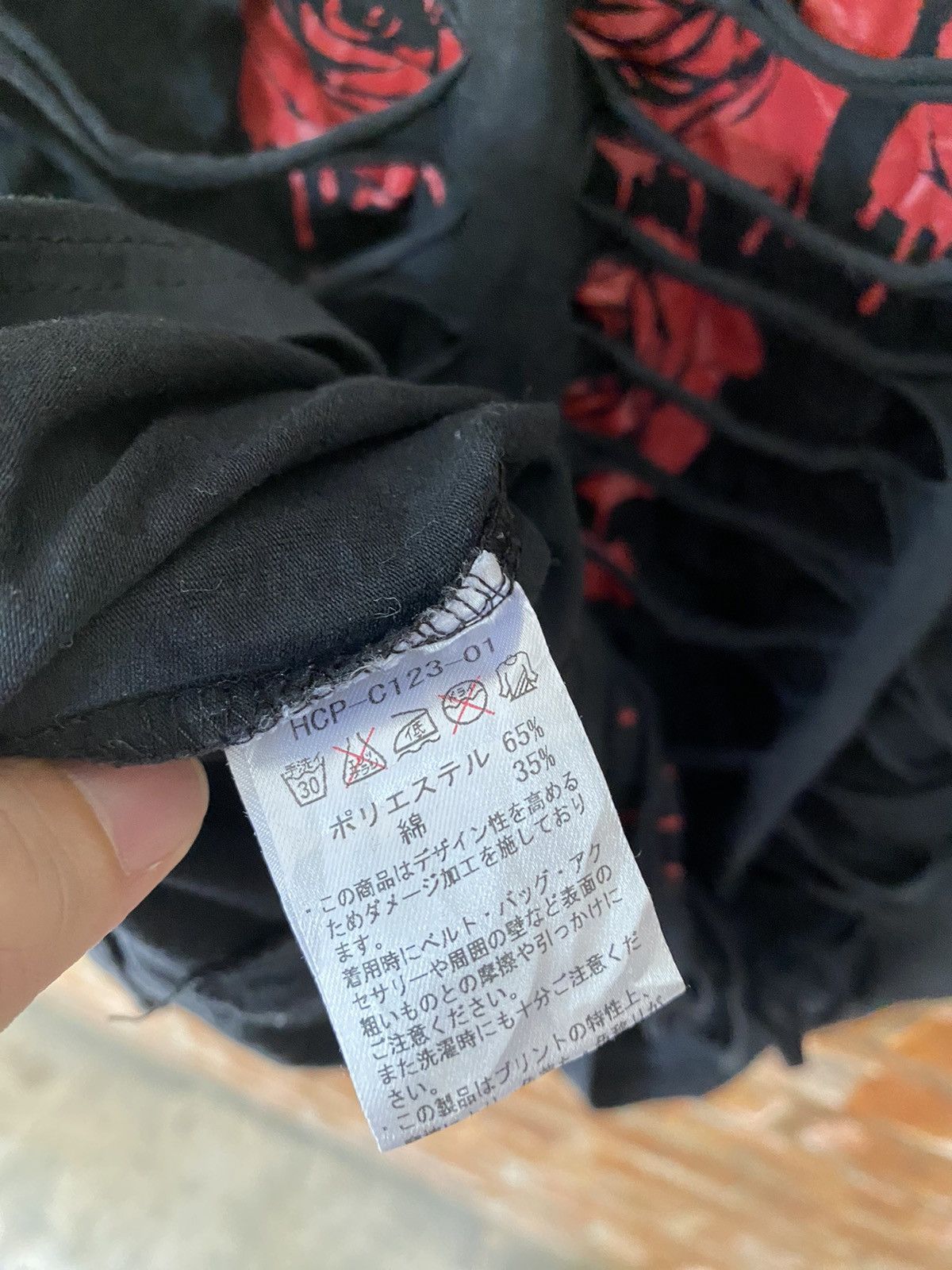 Super Lovers 2000s Hell Cat Punk Lazer Cut hagi Rose Cross tee Size US M / EU 48-50 / 2 - 11 Thumbnail