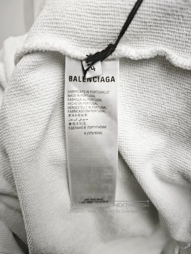 Balenciaga Balenciaga Crystal Logo Hooded Sweatshirt Size US XL / EU 56 / 4 - 3 Thumbnail