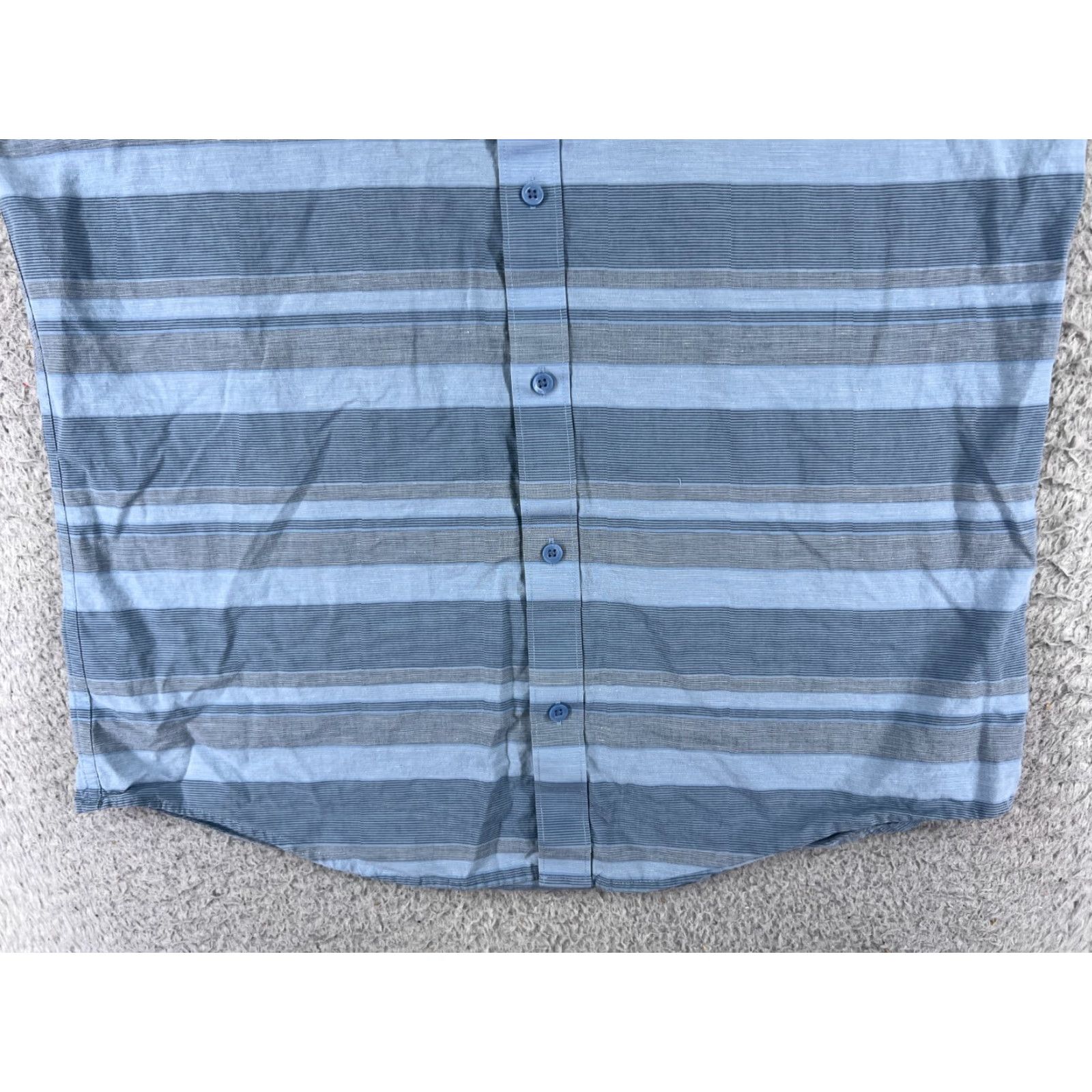 TravisMathew Travis Mathew Shirt Adult Large Blue Stripe Button Up Pocket Golf Outdoorsmen Size US L / EU 52-54 / 3 - 5 Thumbnail
