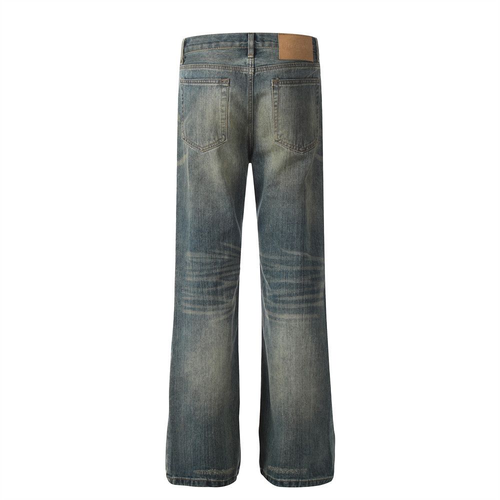 Japanese Brand × Jean Retro loose punk washed distressed casual men's jeans Size US 32 / EU 48 - 2 Thumbnail