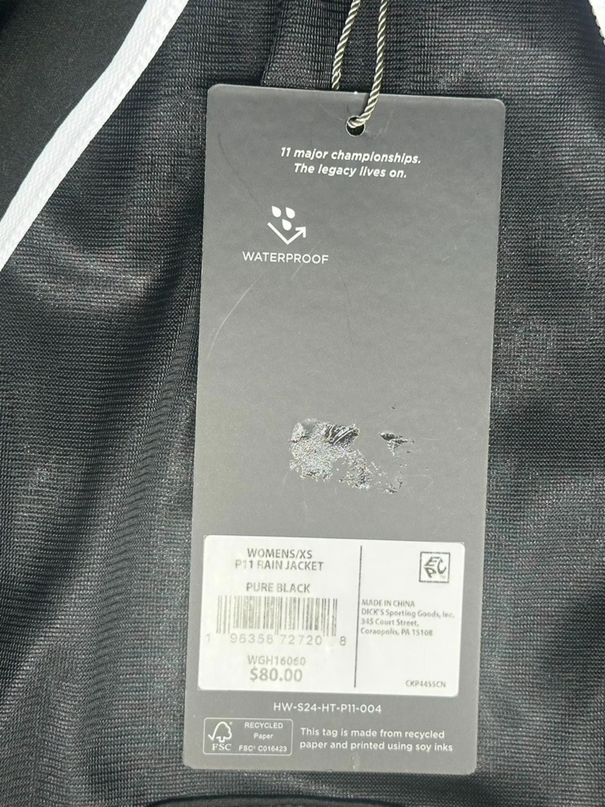 Other Walter Hagen Waterproof Full Zip Rain Coat Black Women XS Size XS / US 0-2 / IT 36-38 - 7 Thumbnail