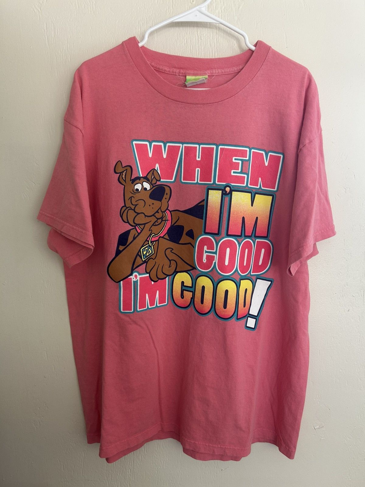 Vintage Vintage Scooby Doo ‘When Im Good..’ Graphic T-shirt Pink Size US XL / EU 56 / 4 - 1 Thumbnail