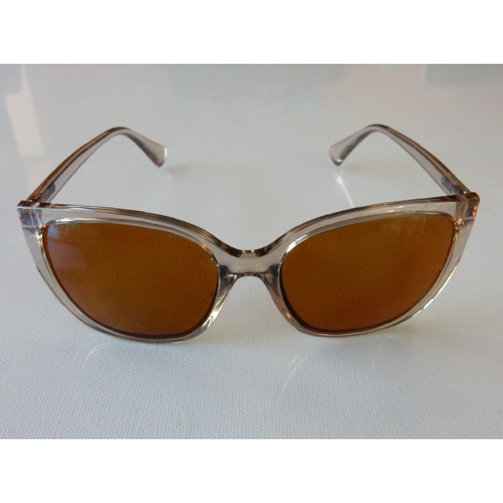 Ralph Lauren VINTAGE Ralph Lauren Sunglasses Frames Women Beige Prescription Small Scratches 56mm Size ONE SIZE - 2 Thumbnail