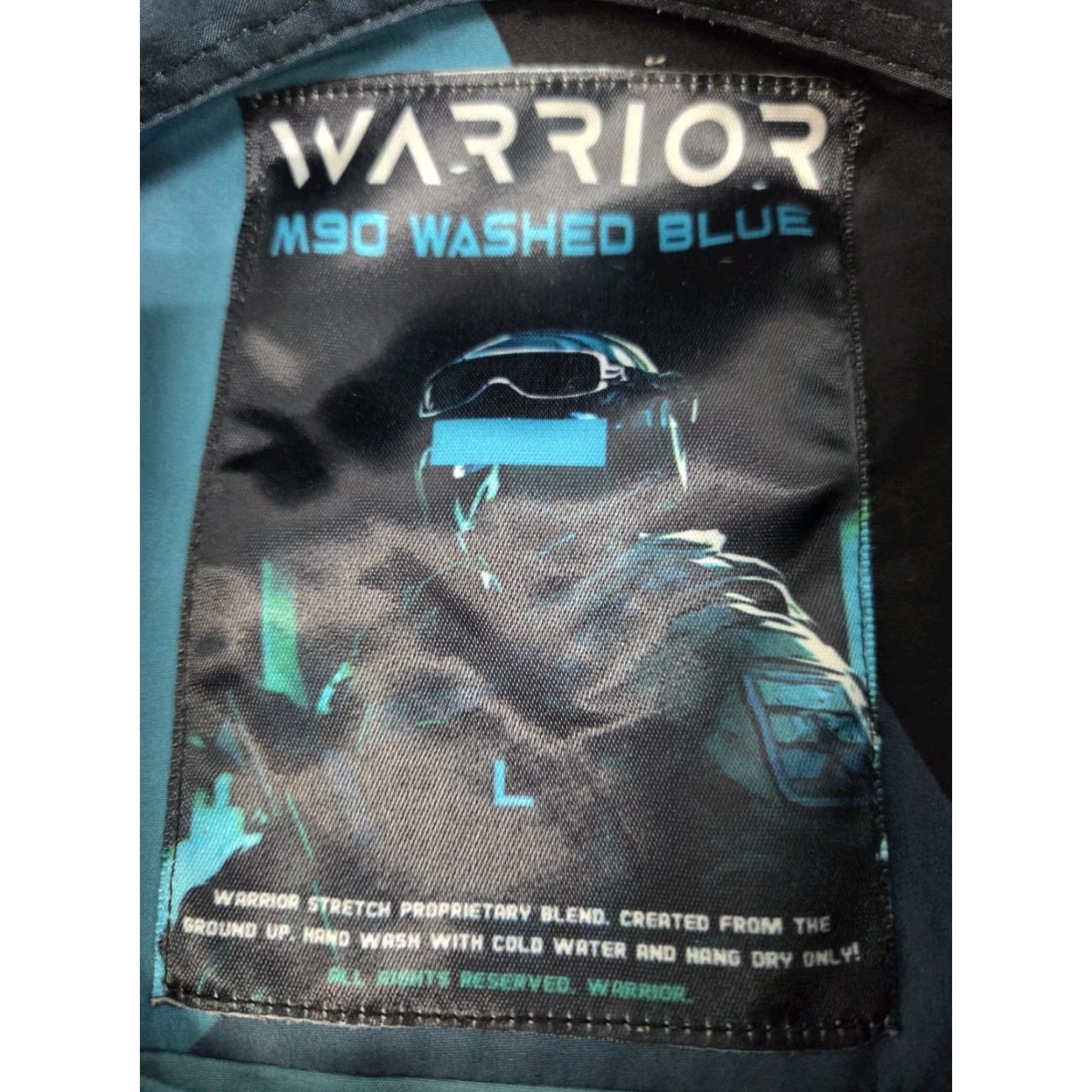 Vintage VINTAGE Warrior Mens Short Sleeve Button Up Shirt M90 Washed Blue Size L #8216 Size US L / EU 52-54 / 3 - 4 Thumbnail
