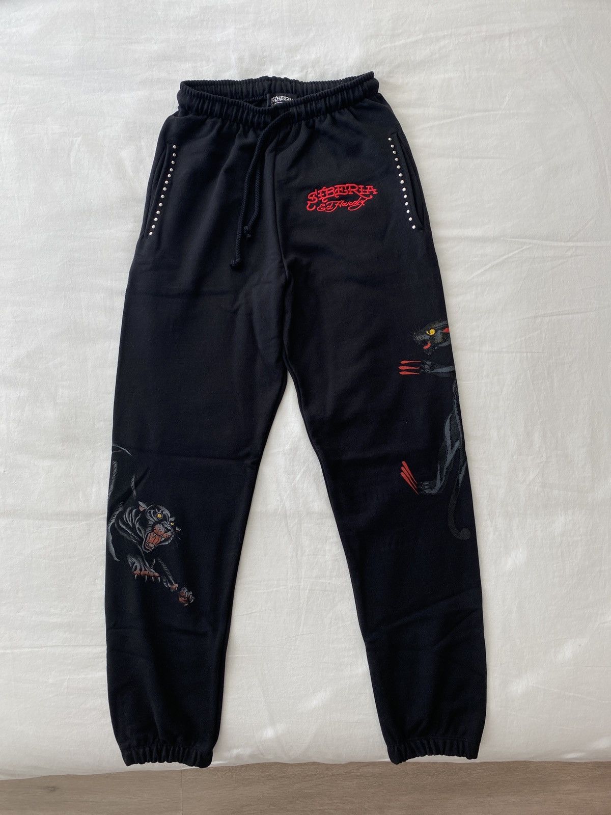 Ed Hardy × Siberia Hills Ed Hardy x Siberia Hills Black Panther Sweatpants Size US 26 / EU 42 - 1 Thumbnail