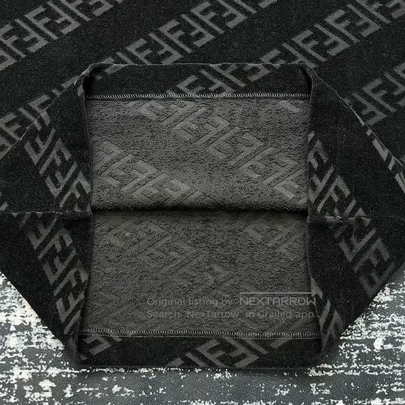 Fendi Fendi Black FF Subtle Print Velvet Short Sleeve T-Shirt Size US M / EU 48-50 / 2 - 4 Thumbnail