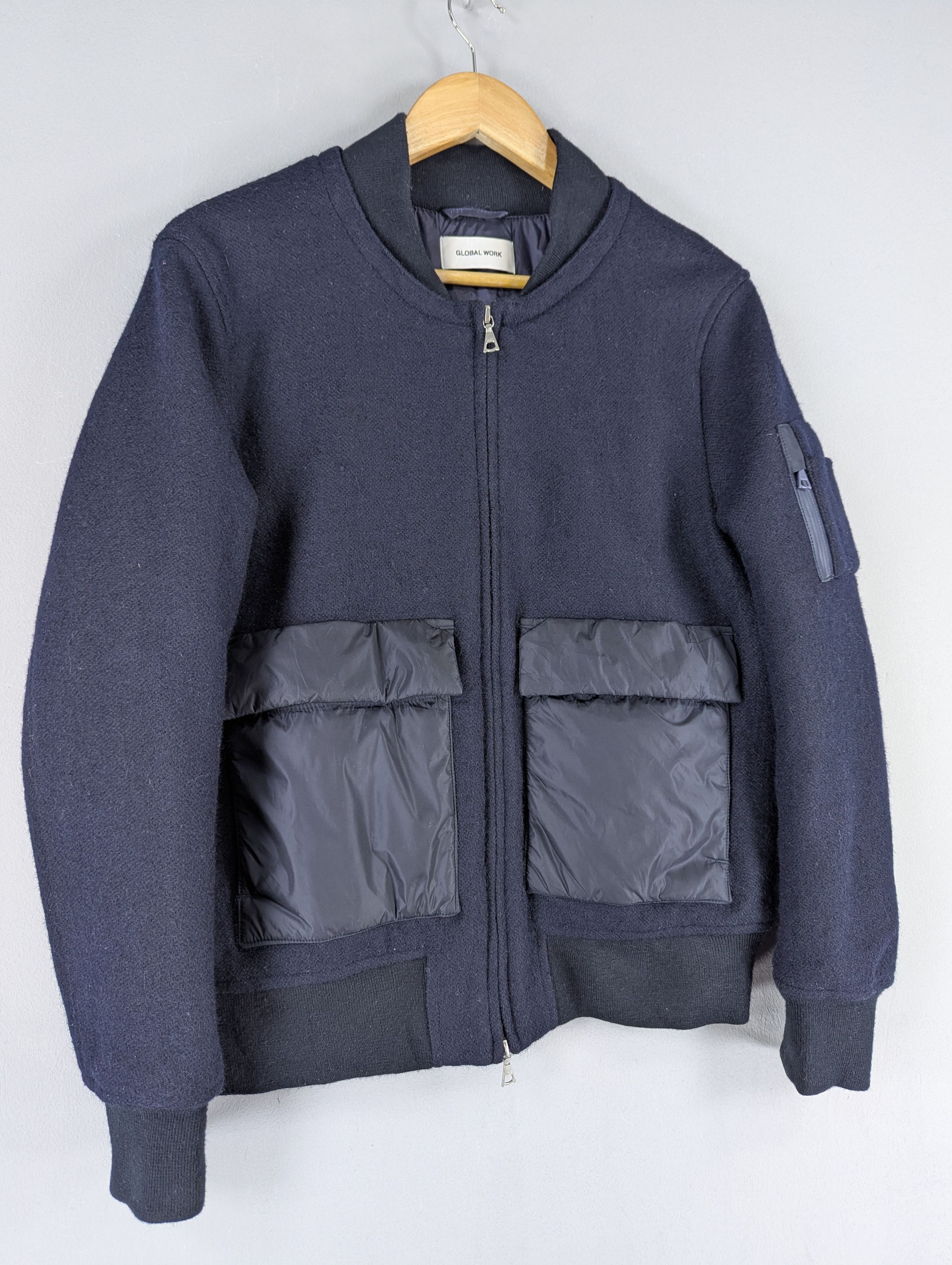 Beauty Beast Riot Global Work Double Pocket Wool Bomber Jacket Size US M / EU 48-50 / 2 - 3 Thumbnail