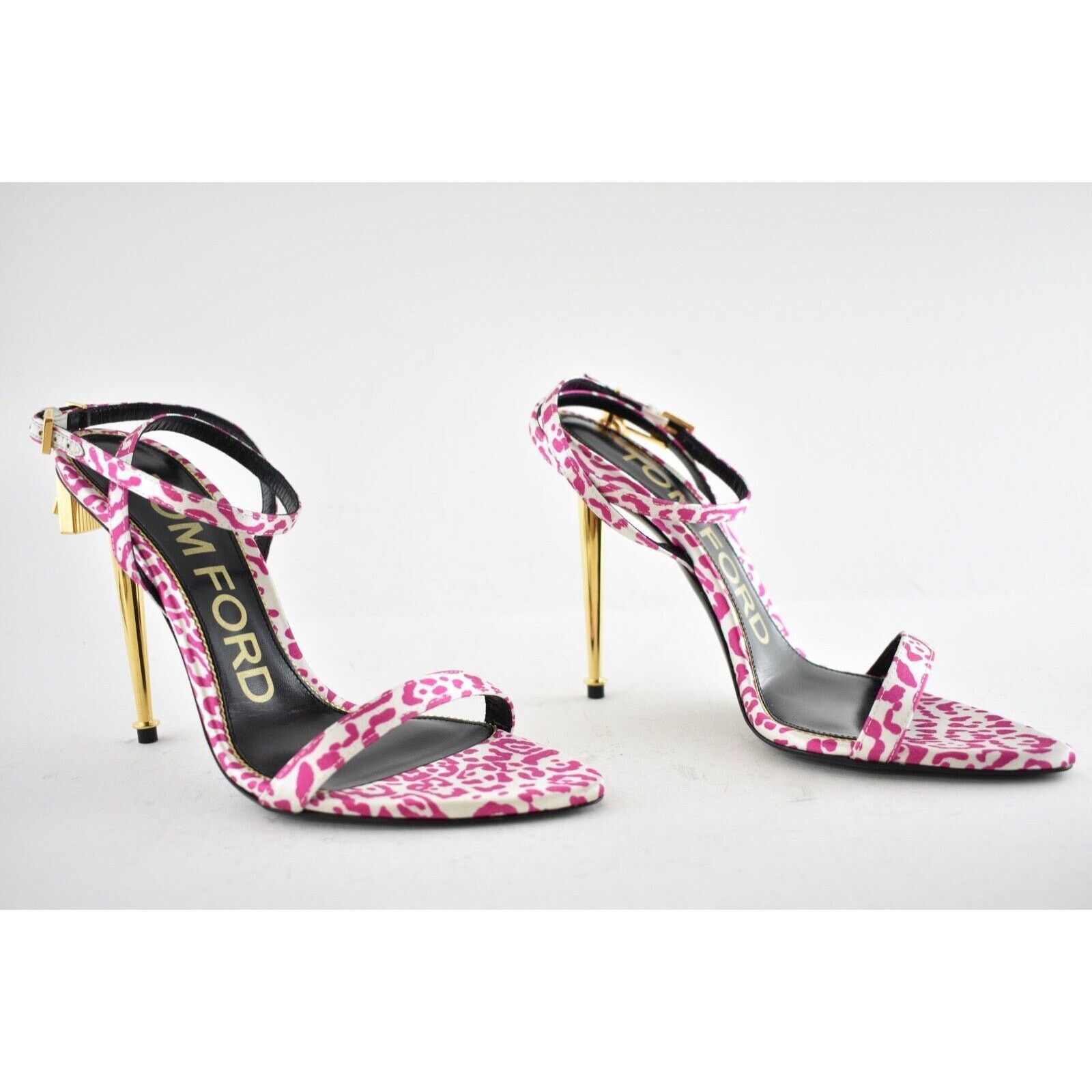 Tom Ford Padlock Animal Print Lock Ankle Strap Sandal Heel Pump 36.5 Size US 6.5 / IT 36.5 - 5 Thumbnail