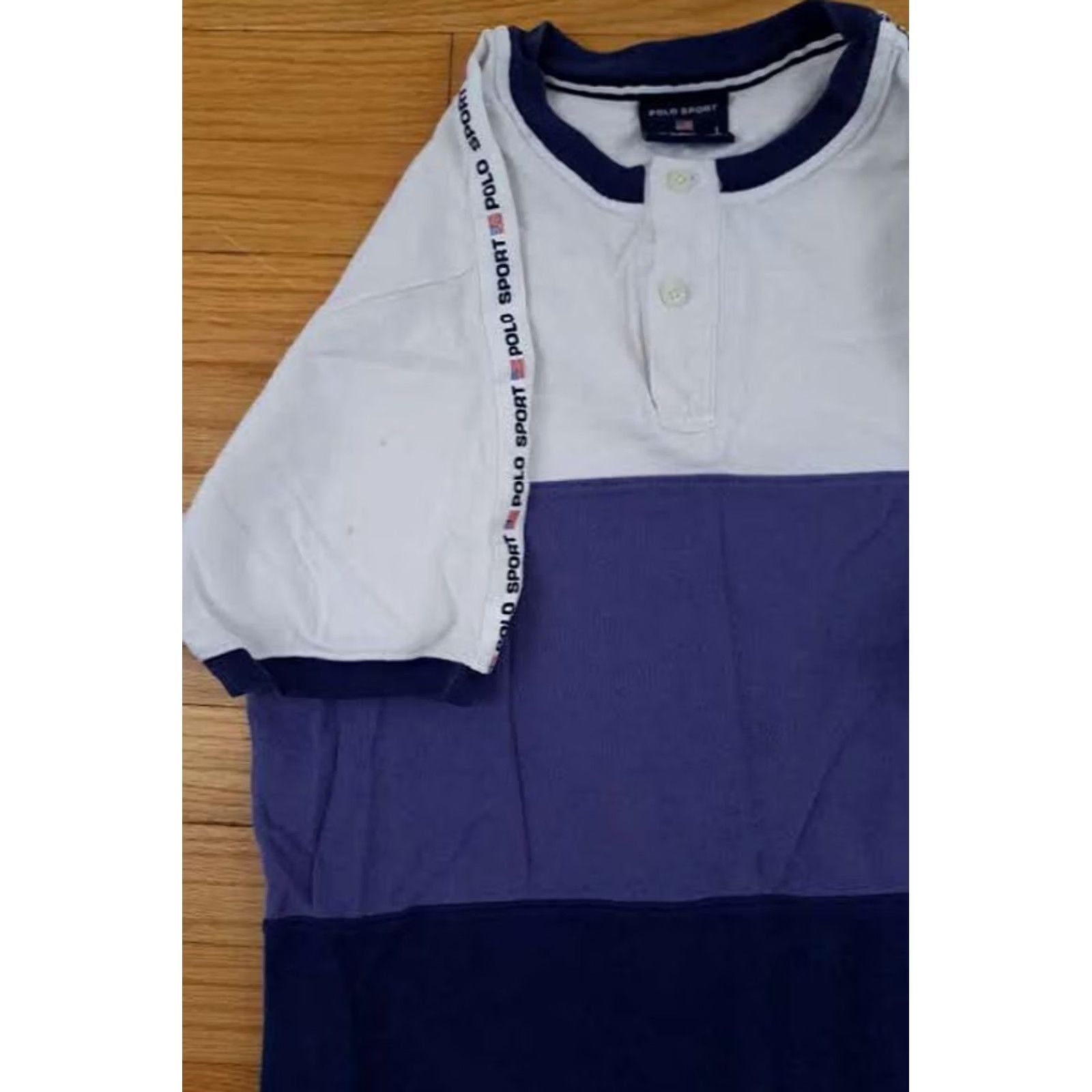 Vintage Polo Sport Shirt Mens L White Pre Owned Button Blue Casual size Size US L / EU 52-54 / 3 - 3 Thumbnail