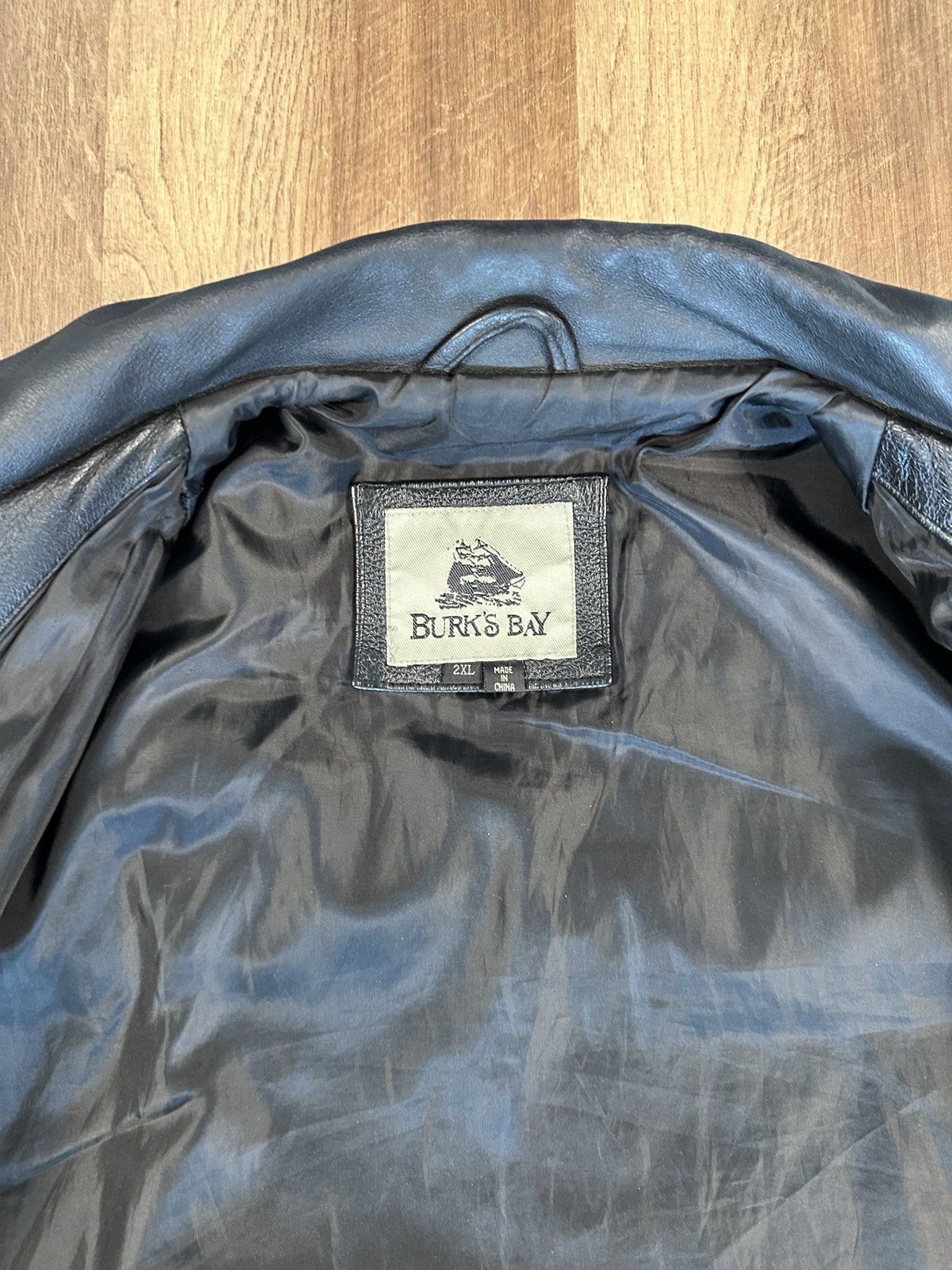 Vintage Burk’s Bay Genuine Leather Napa Jacket Motorcycle Jacket XXL Size US XXL / EU 58 / 5 - 6 Thumbnail