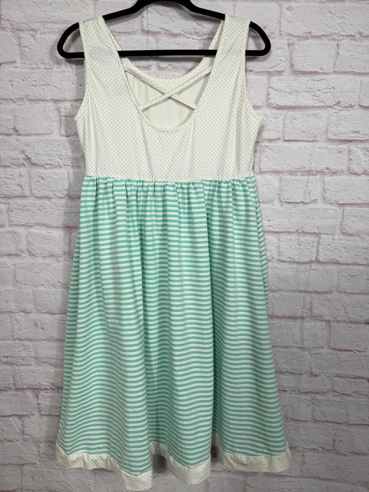 Other Awe Knots Smocking Company Sleeveless Striped Dress Large Size L / US 10 / IT 46 - 7 Thumbnail