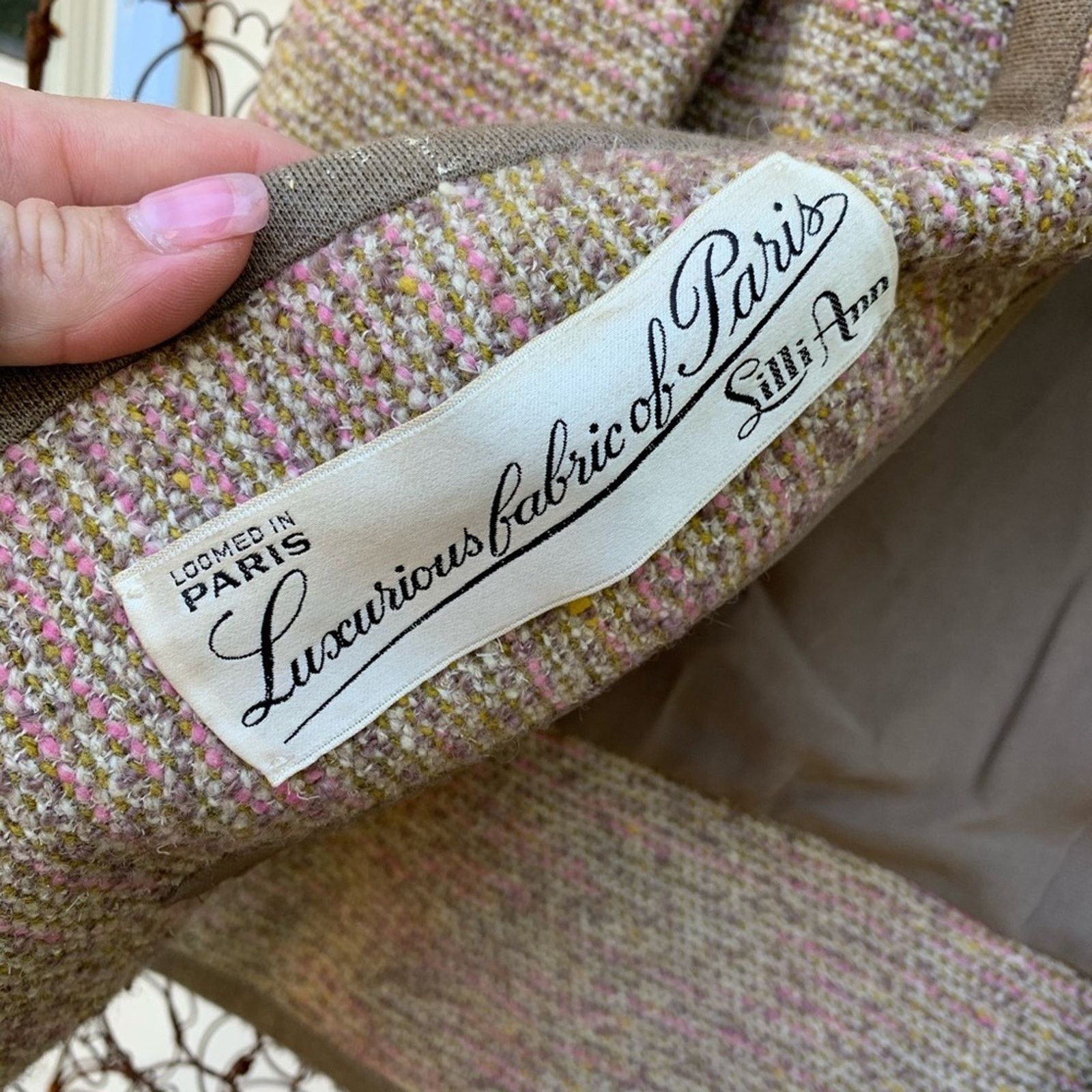 Vintage Vintage Lilli Ann Paris open front tan wool jacket LARGE? Size L / US 10 / IT 46 - 5 Thumbnail