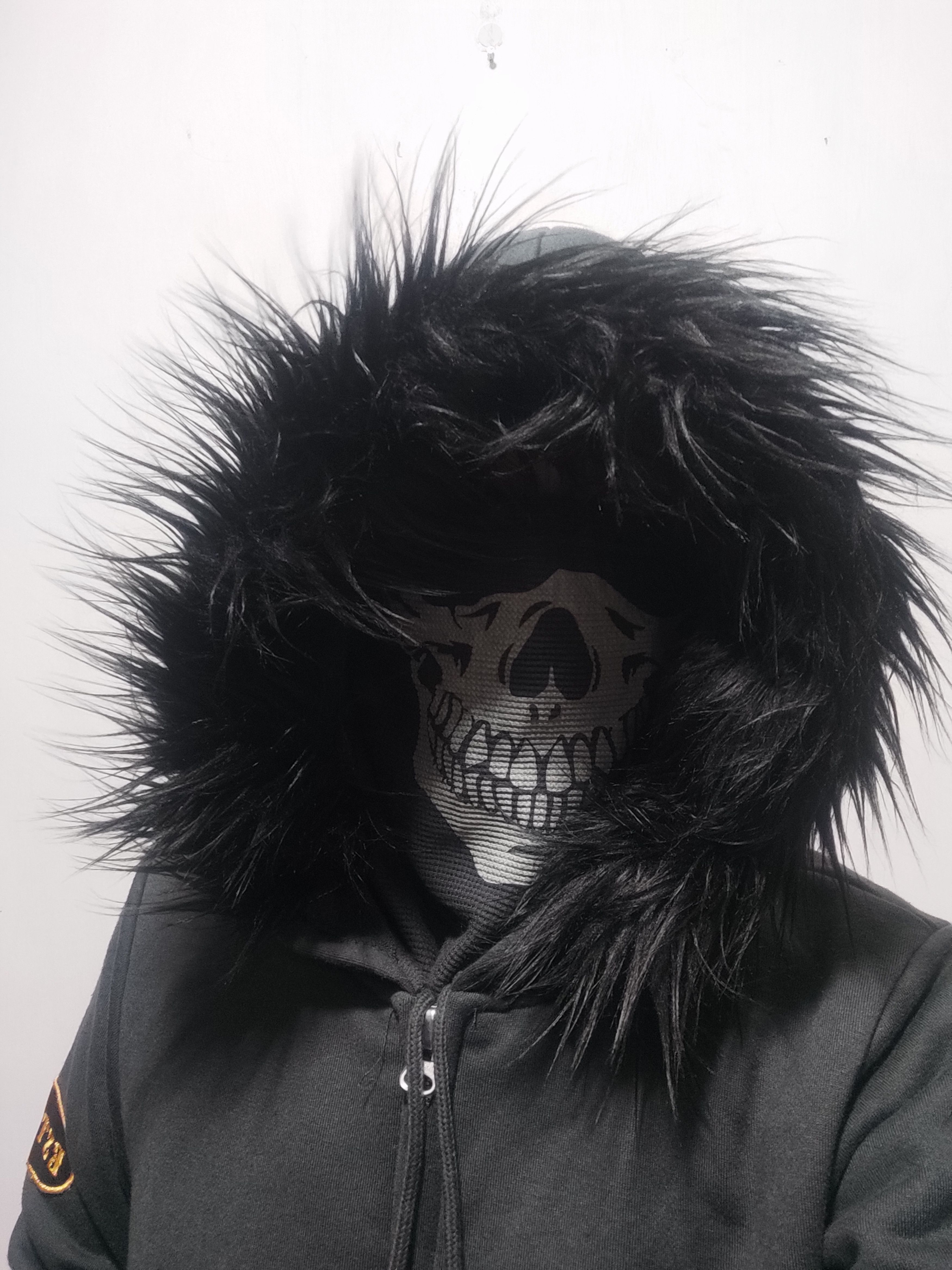 Hysteric Glamour Estilo Mask Skull Zipper Fur Hoodie IfSixWasNine LGB style Size US M / EU 48-50 / 2 - 2 Thumbnail