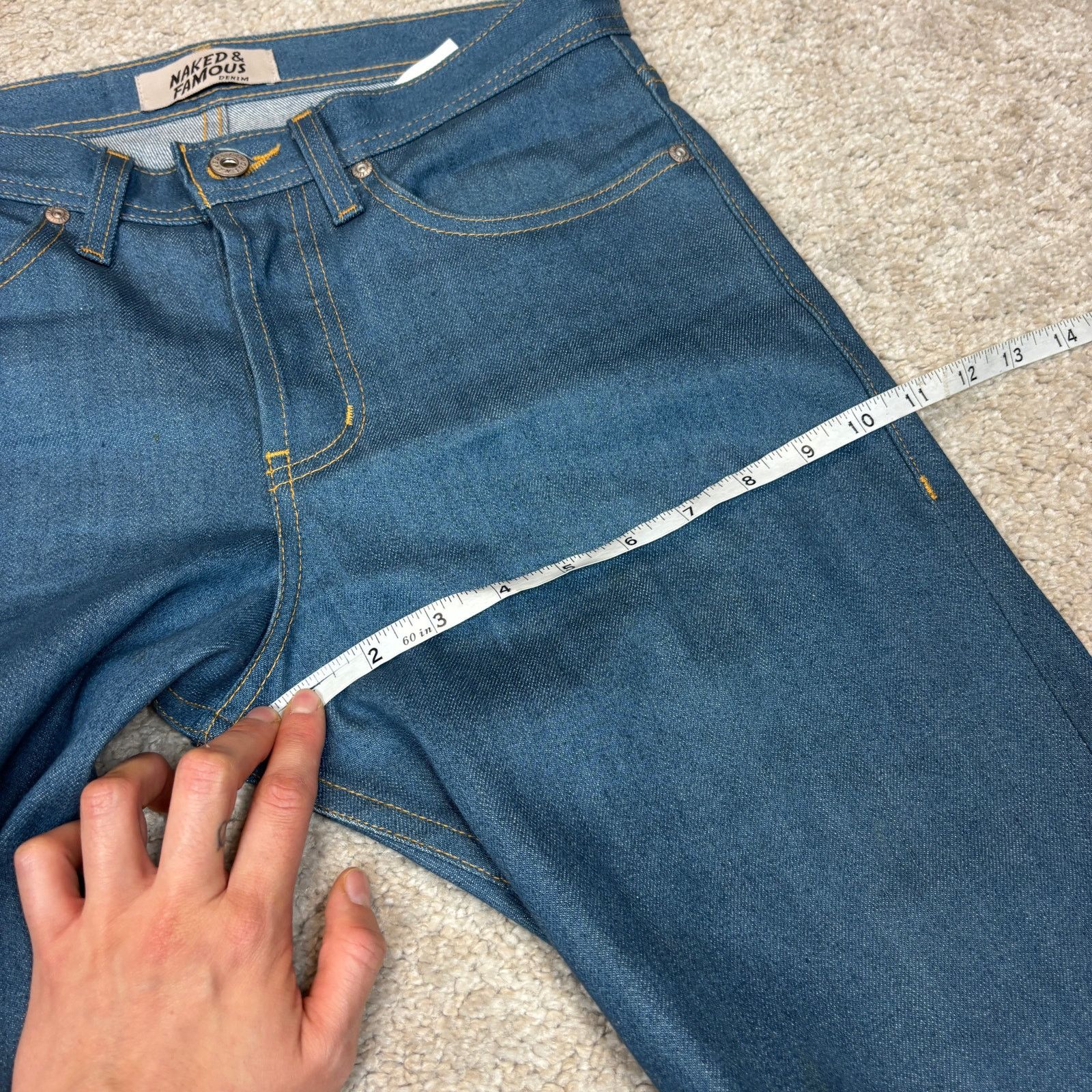 Naked & Famous Naked & Famous Weird Guy Jeans Raw Men's 29x34 Size US 29 - 7 Thumbnail
