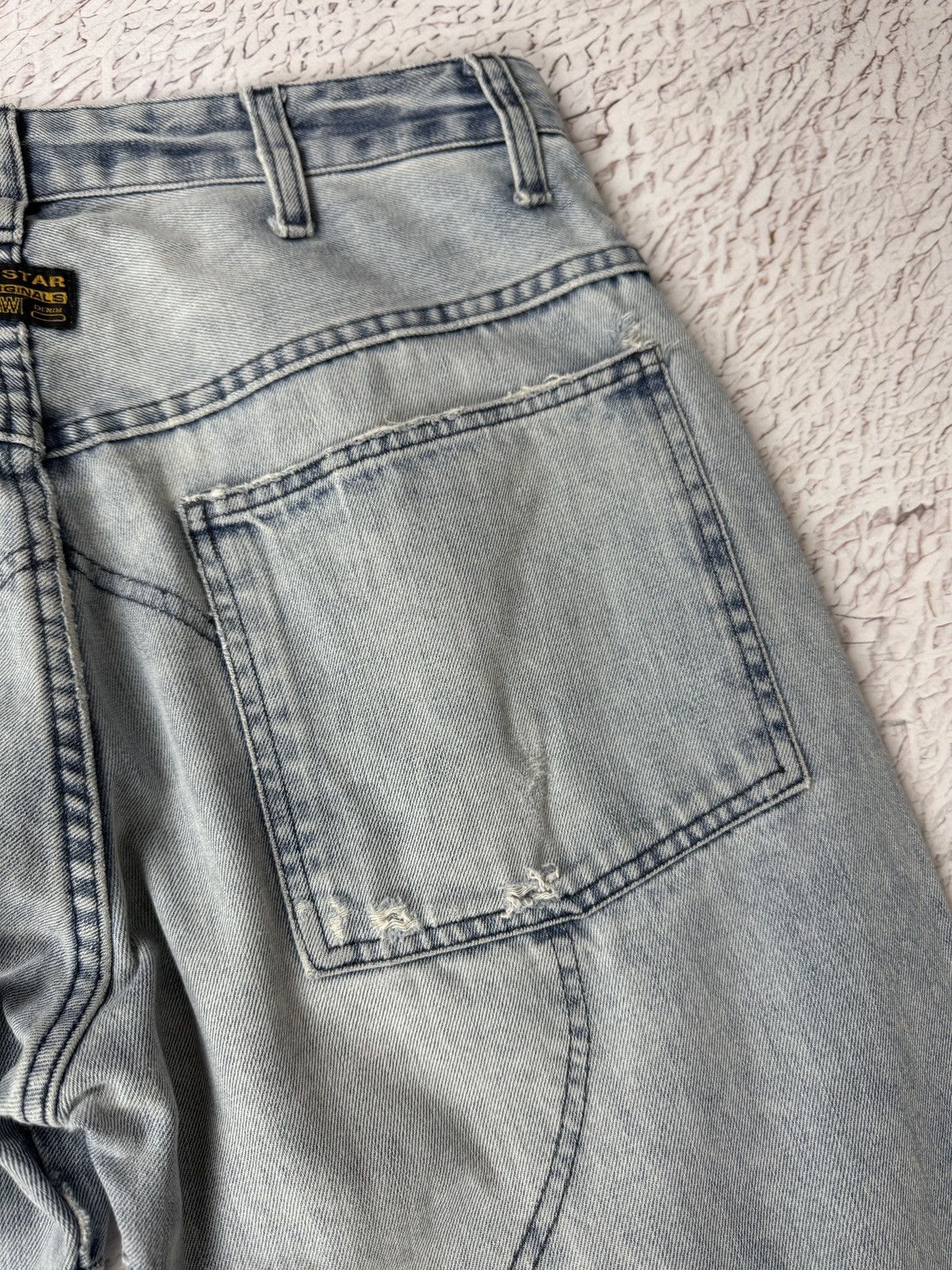 G-Star G-Star Raw Elwood vintage light blue double knee denim jeans Size US 32 / EU 48 - 19 Thumbnail