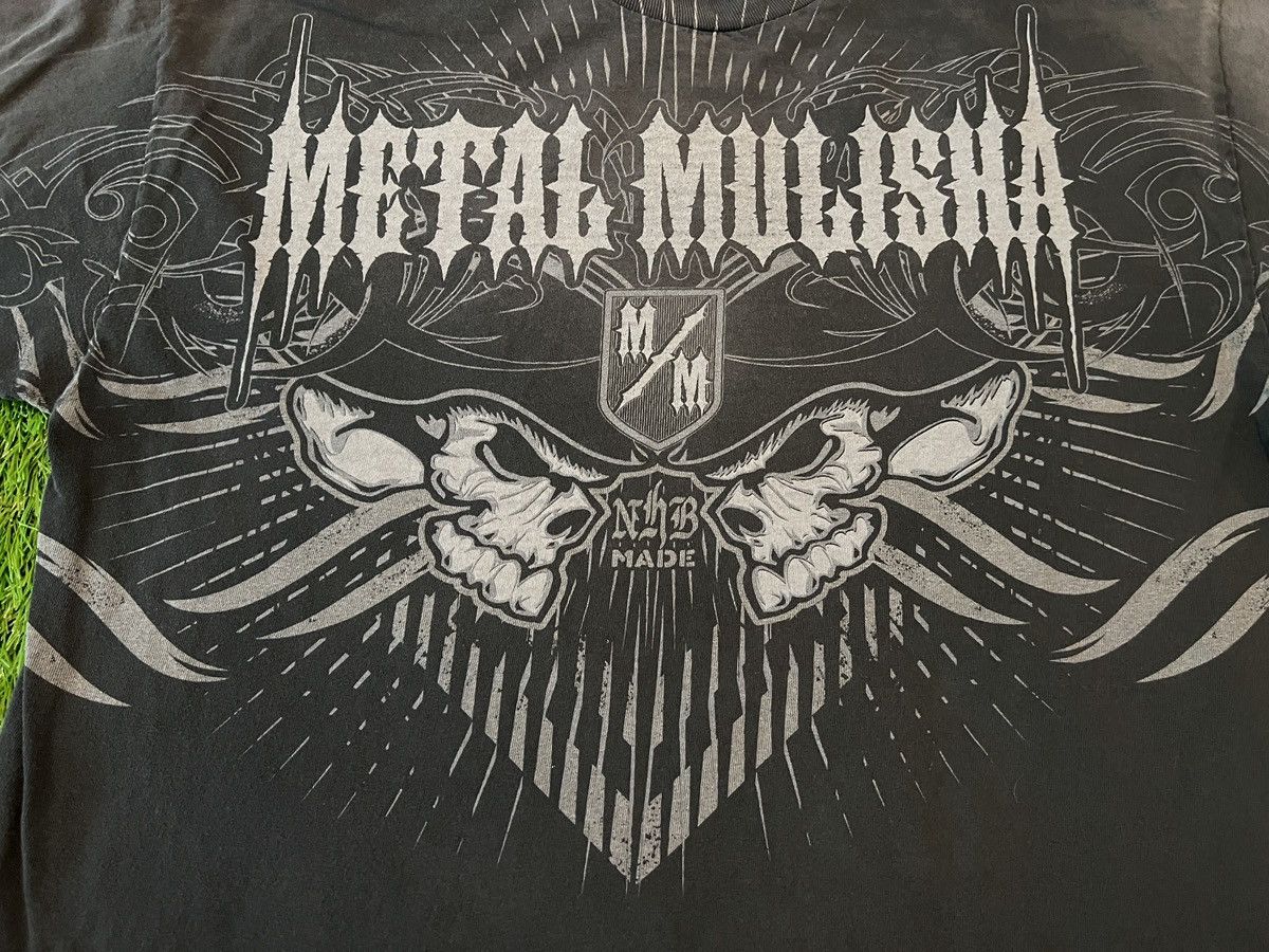 Metal Mulisha Vintage Metal Mulisha AOP Skulls 2-Sided Shirt Affliction Size US XL / EU 56 / 4 - 2 Thumbnail