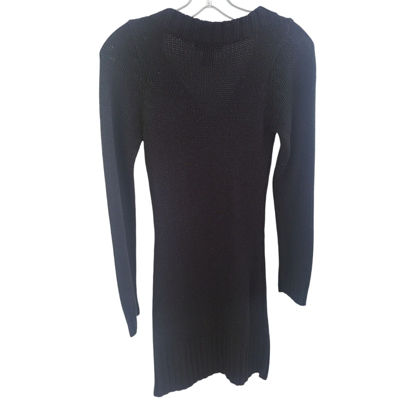 Other Vintage Sweater Project Black Long Sleeve Sweater Dress - S Size S / US 4 / IT 40 - 2 Thumbnail