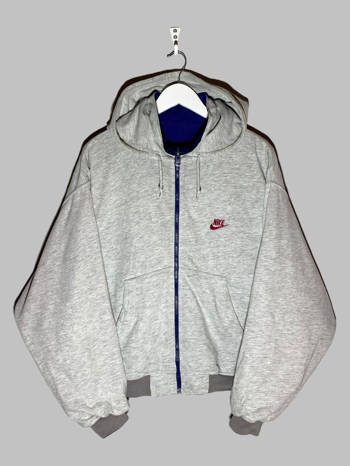 Nike Vintage 2000s Nike Swoosh Logo Reversible Jacket Size US M / EU 48-50 / 2 - 2 Thumbnail