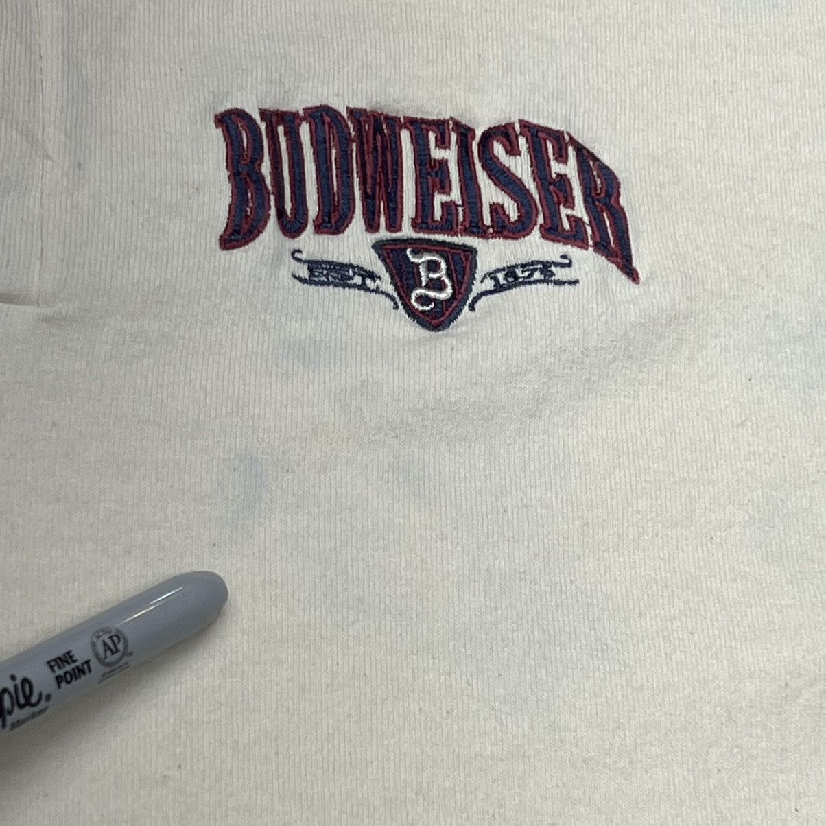 Budweiser × Vintage Budweiser Tee Shirt Henley Button Alcohol Beer Bar Promo Size US L / EU 52-54 / 3 - 9 Thumbnail