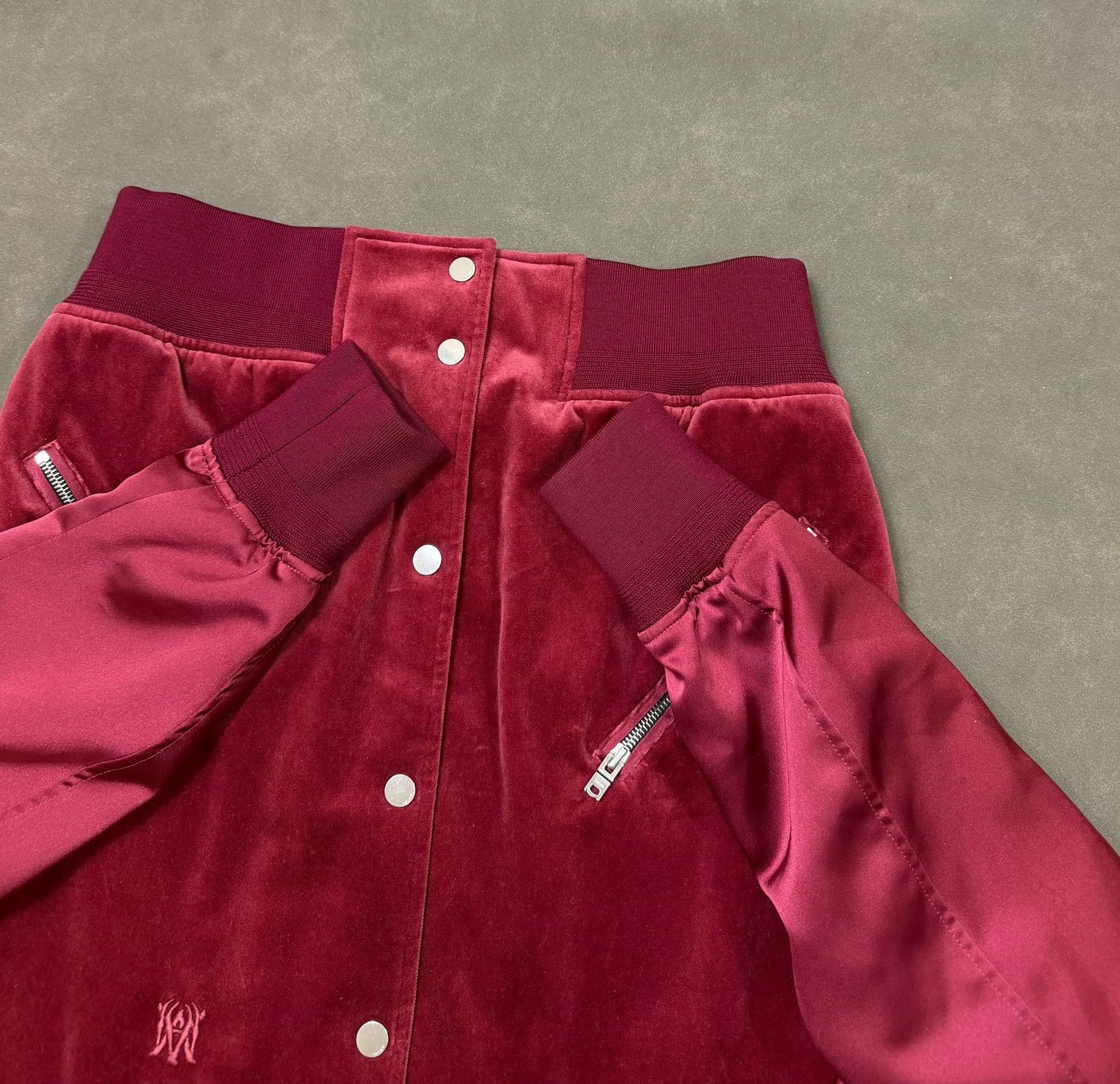 Other Amiri Velvet Satin Bomber Jacket in Burgundy. Size US M / EU 48-50 / 2 - 4 Thumbnail