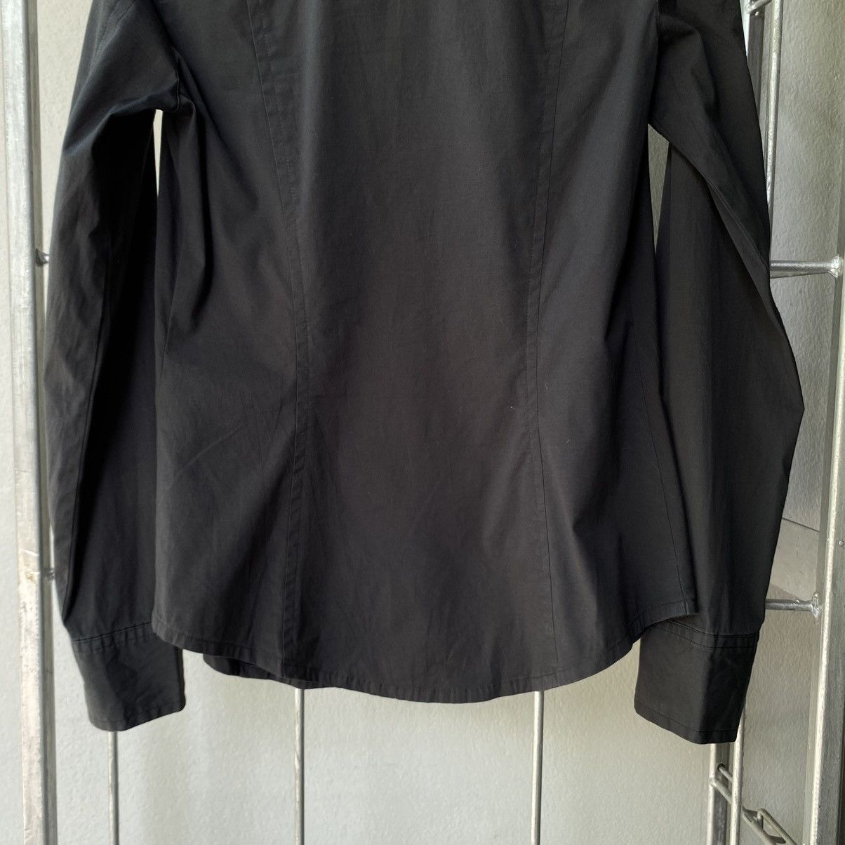 Courreges Courreges Black Fitted Elegant Collar Shirt Size XS / US 0-2 / IT 36-38 - 10 Thumbnail