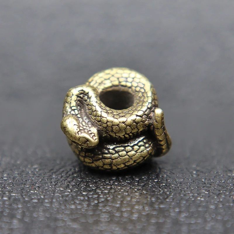 Handmade 3Pcs Rattlesnake Knife Beads Paracord Bead Zipper Umbrella Size ONE SIZE - 11 Thumbnail