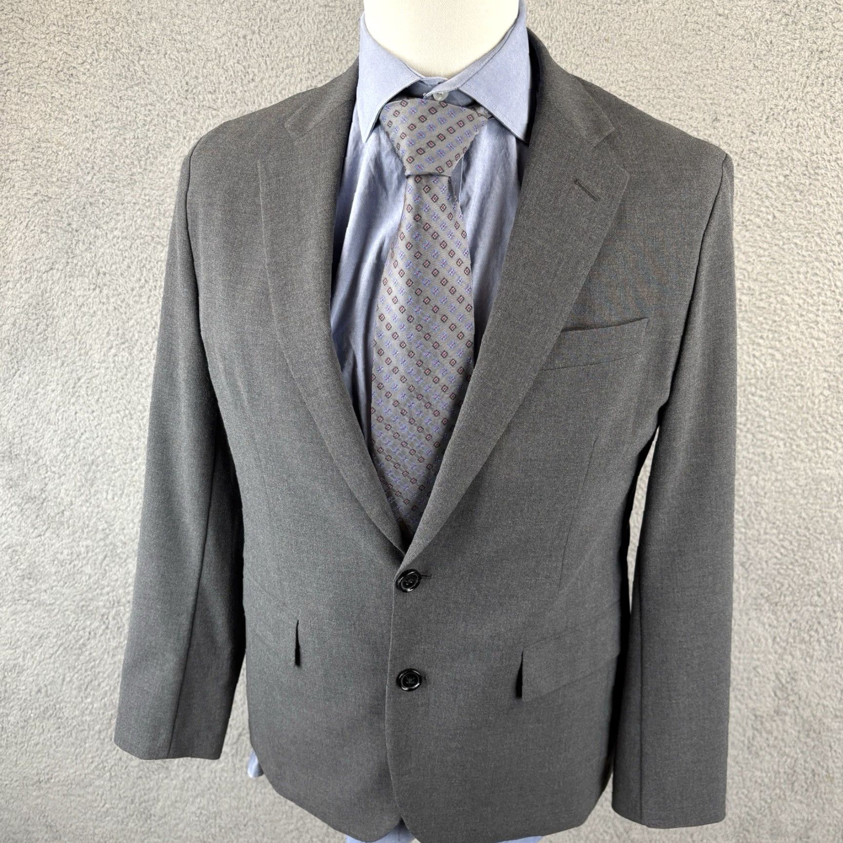 J.Crew J.CREW Thompson Blazer Mens 38S Gray Stretch Sport Coat Jacket 2 Button Size 38R - 2 Thumbnail
