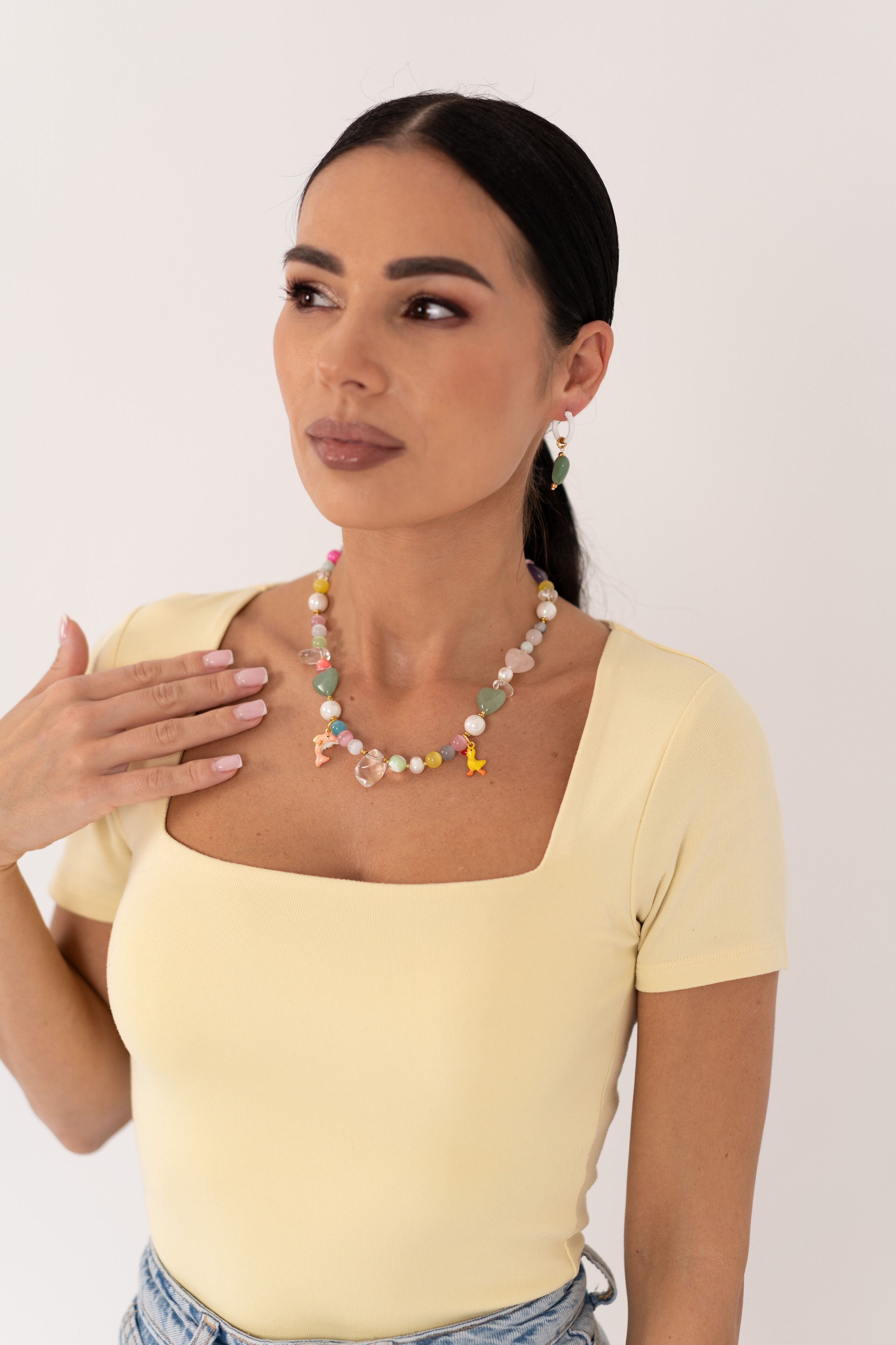 Other Gemstone Necklace & Earrings Set | Handmade Jewelry Size ONE SIZE - 3 Thumbnail