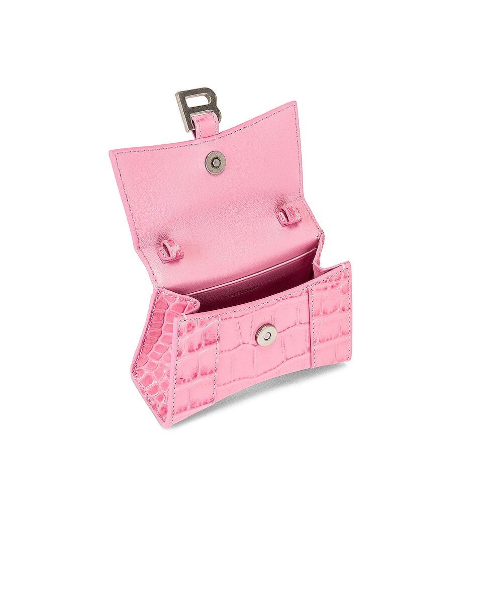 Balenciaga oc11z1125 Size: OS / Hourglass Mini Bag in Pink Size ONE SIZE - 5 Thumbnail