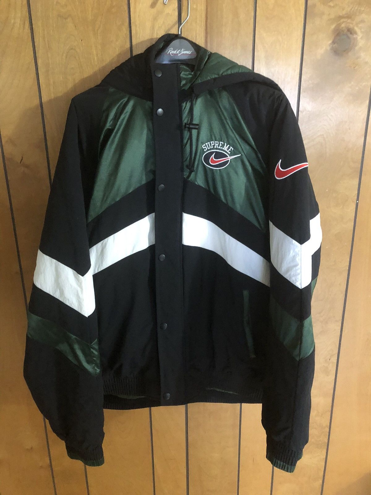 Nike × Supreme Supreme x Nike SS 19 Hooded Sport Jacket Green XL 