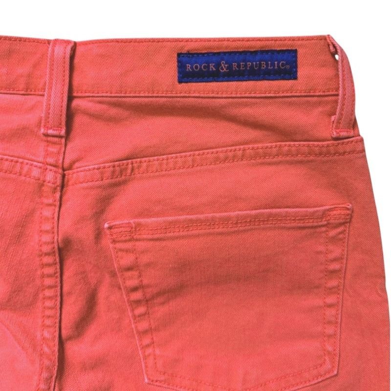 Rock & Republic Rock and Republic Red/Orange Jeans | Size 6 Size 28" / US 6 / IT 42 - 3 Thumbnail