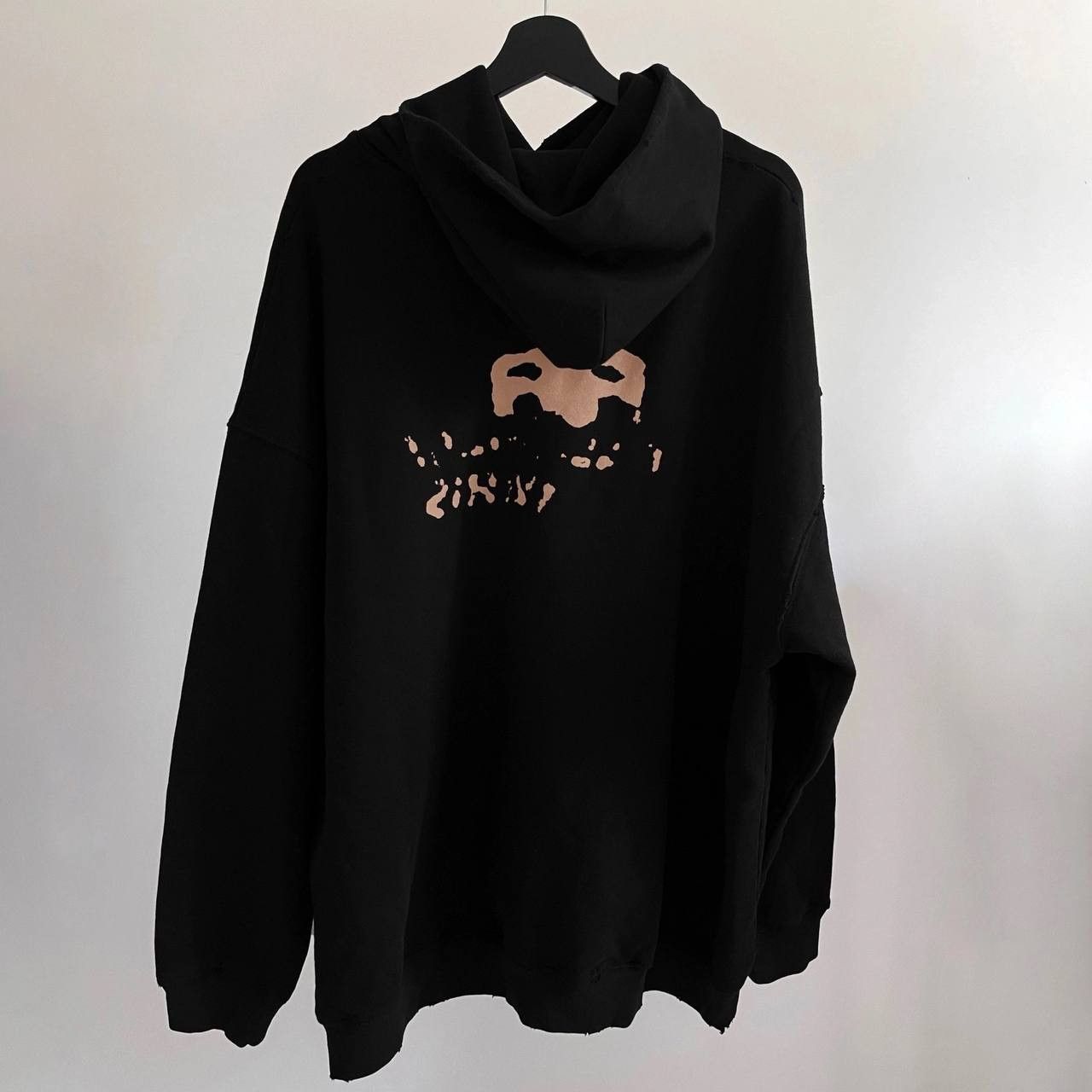 Balenciaga HAND-DRAWN BB ICON HOODIE LARGE FIT IN BLACK Size US XS / EU 42 / 0 - 2 Thumbnail