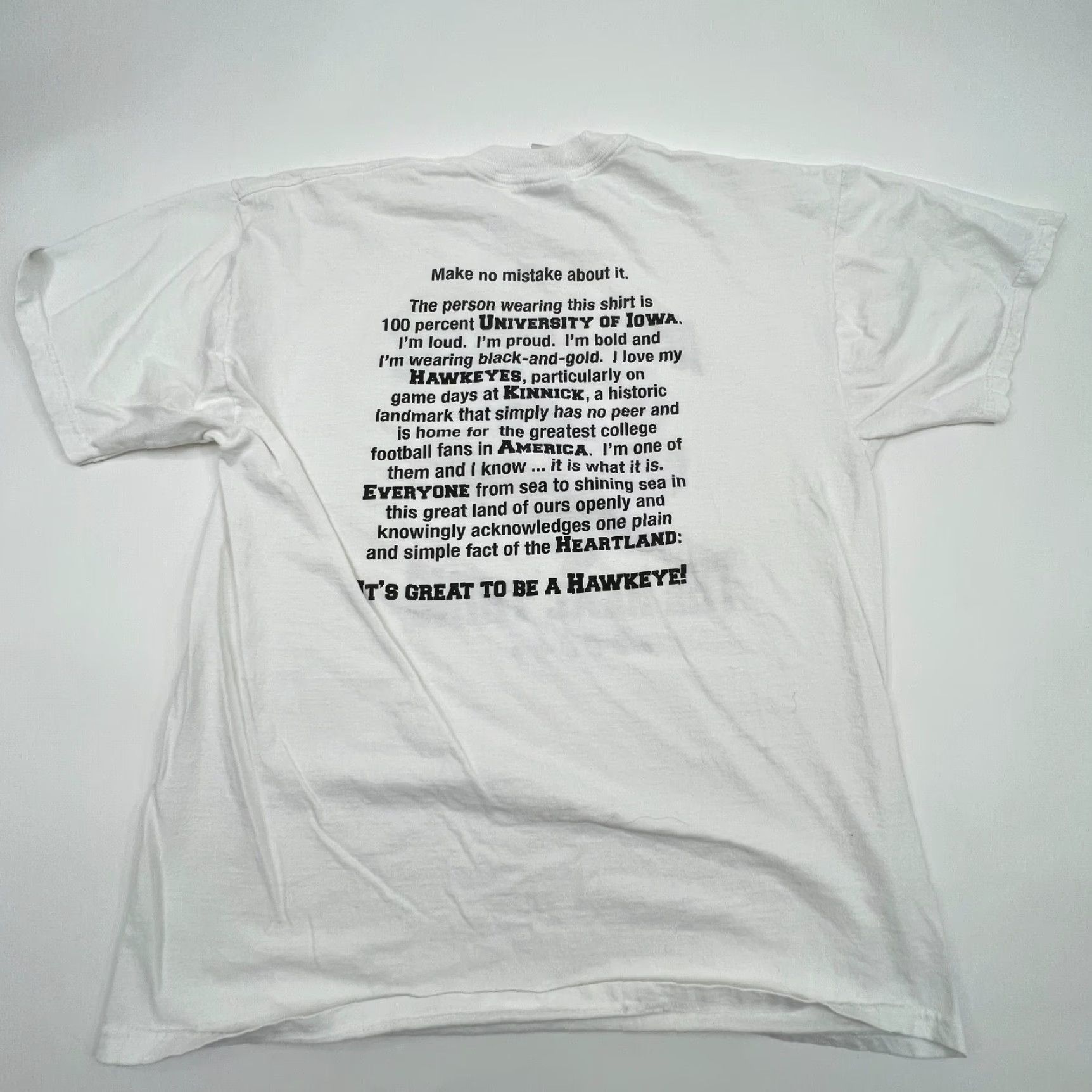 Jerzees VINTAGE JERZEES Iowa Hawkeyes T-Shirt Mens XL White 2004 Graphic College Size US XL / EU 56 / 4 - 7 Thumbnail