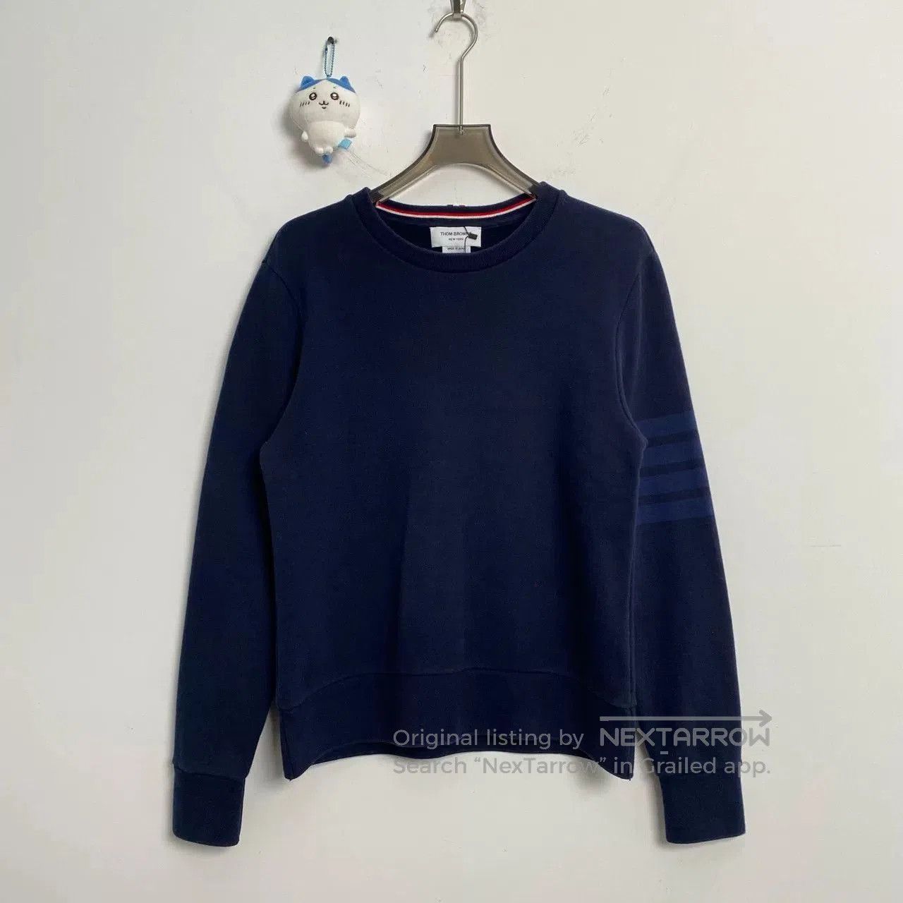 Thom Browne Thom Browne Navy Striped Sweatshirt Size 2. Size US M / EU 48-50 / 2 - 1 Thumbnail