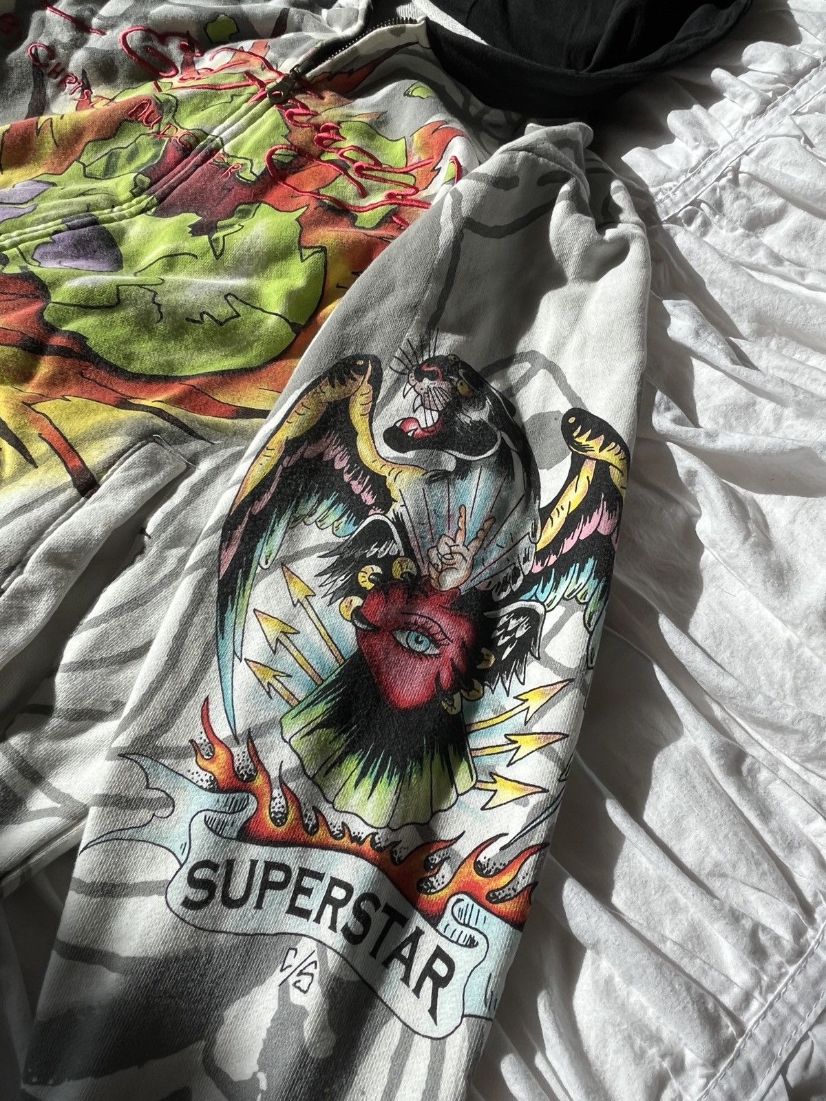Ed Hardy Ed Hardy White Tattoo Zip Up Size US M / EU 48-50 / 2 - 5 Thumbnail